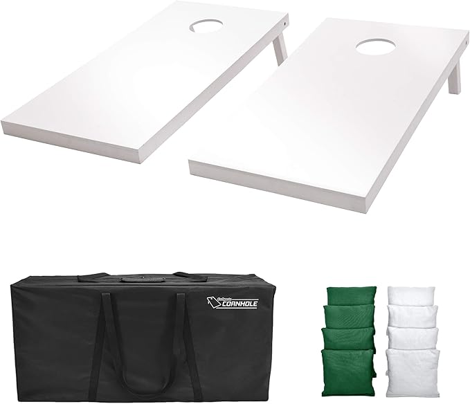 GoSports 4 ft x 2 ft Regulation Size Wooden Cornhole Boards Set - Includes Carrying Case and Over 100 Optional Bean Bag Colors