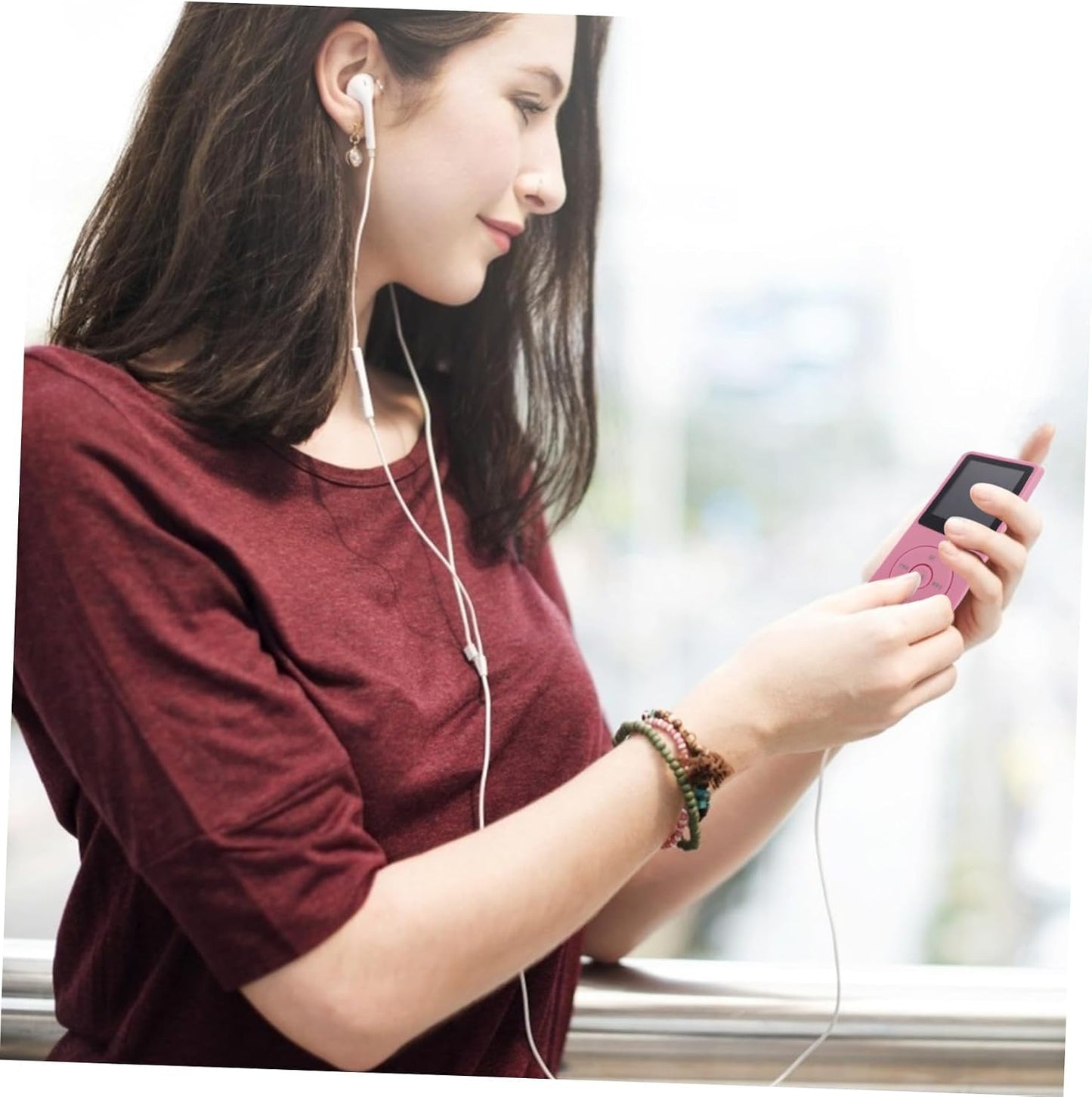 COOLHIYA Lossless Sound Player with Screen Portable Media Player for Students Supports Amv Formats Easy USB Transfer