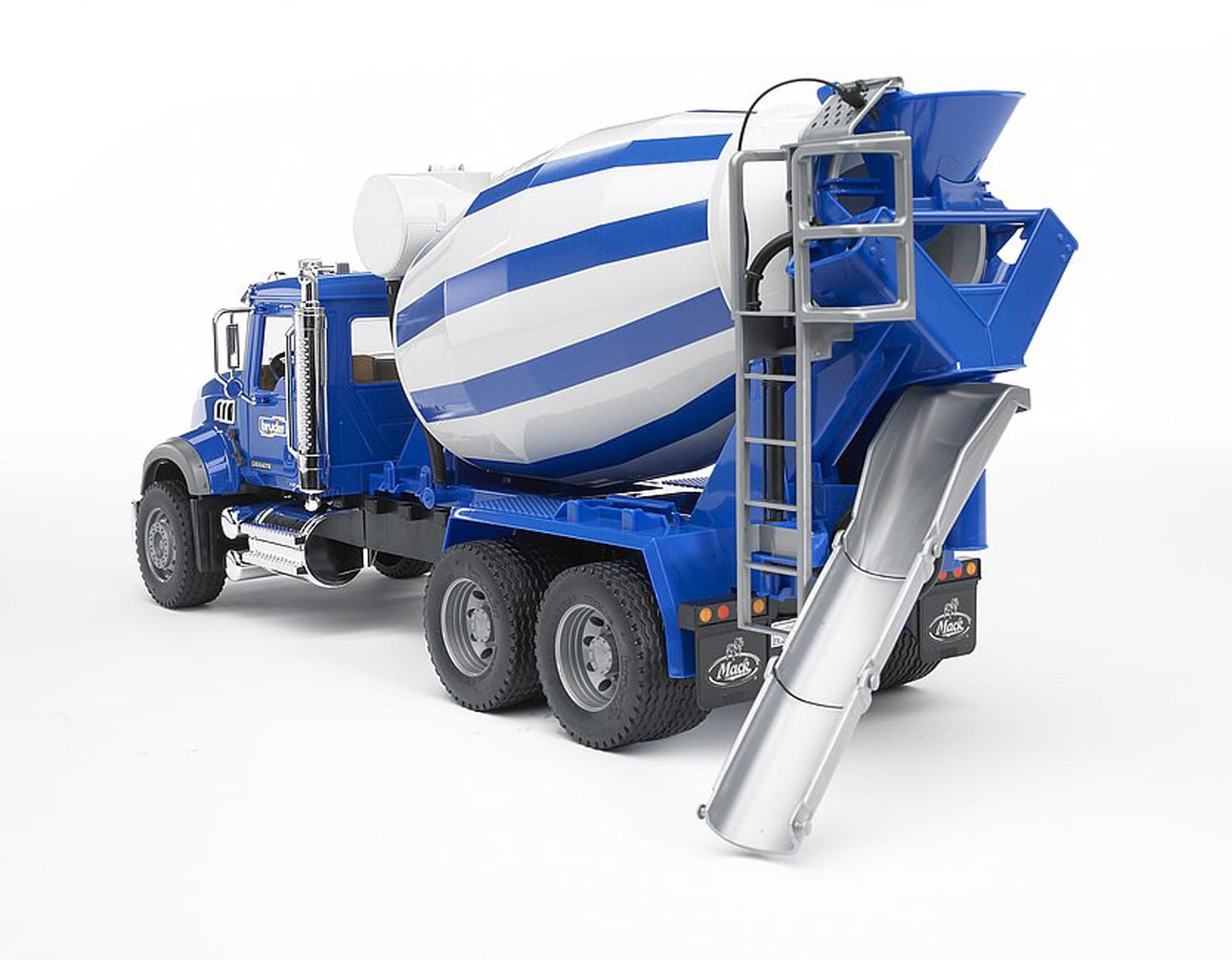 Bruder 02814 Mack Granite Concrete Mixer Truck, 1:16 Scale: Realistic Construction Toy with Rotating Drum & Crank Handle | Durable ABS Plastic for Indoor, Outdoor, Sand & Snow Play Ages 3+