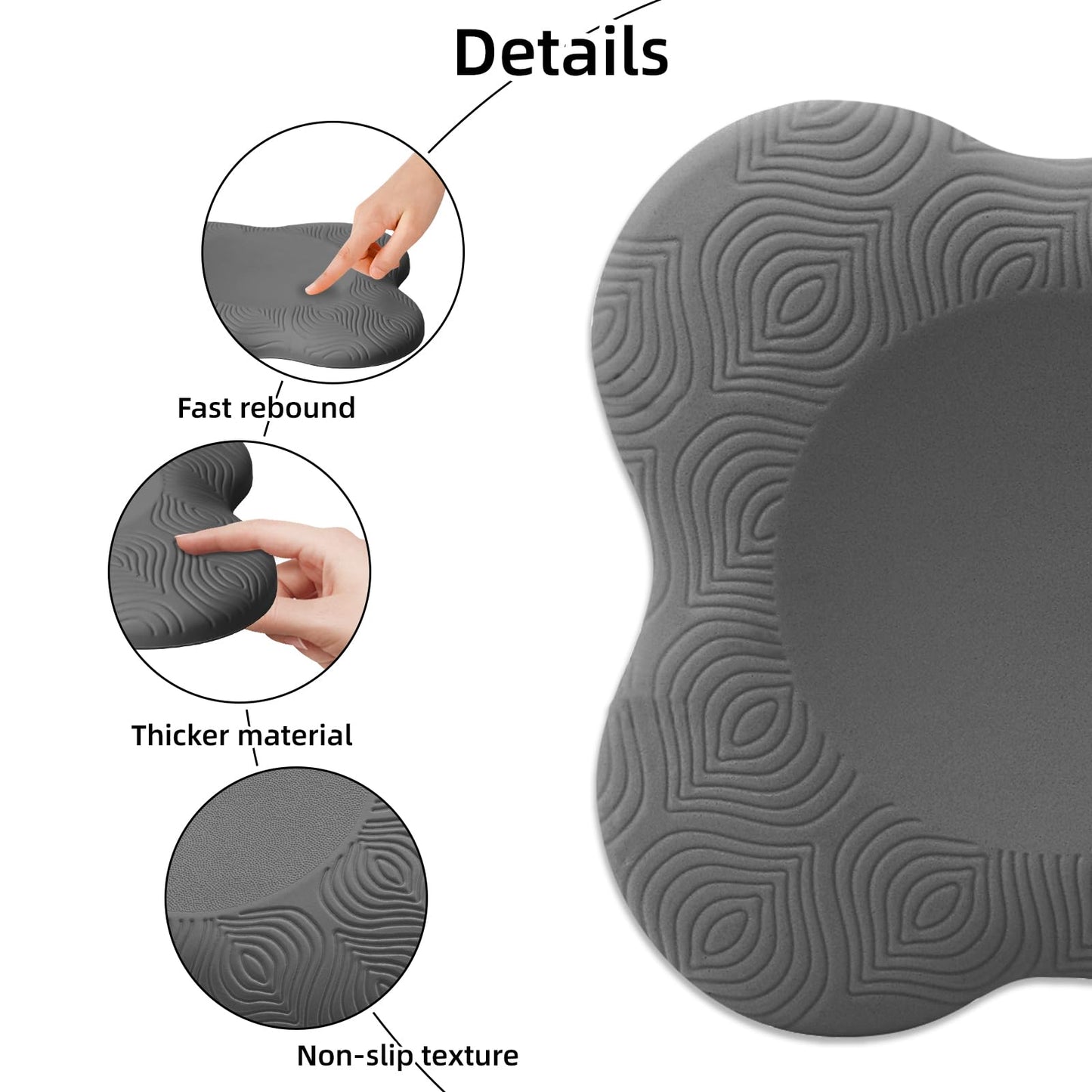 Yflingjie 2 packs Yoga Knee Pad Cushion Extra Thick for Knees Elbows Wrist Hands Head Foam Pilates Kneeling pad Yoga Knee Cushion Thick Exercise Pads for Knees Elbows Wrist Hands Head Foam Pilates