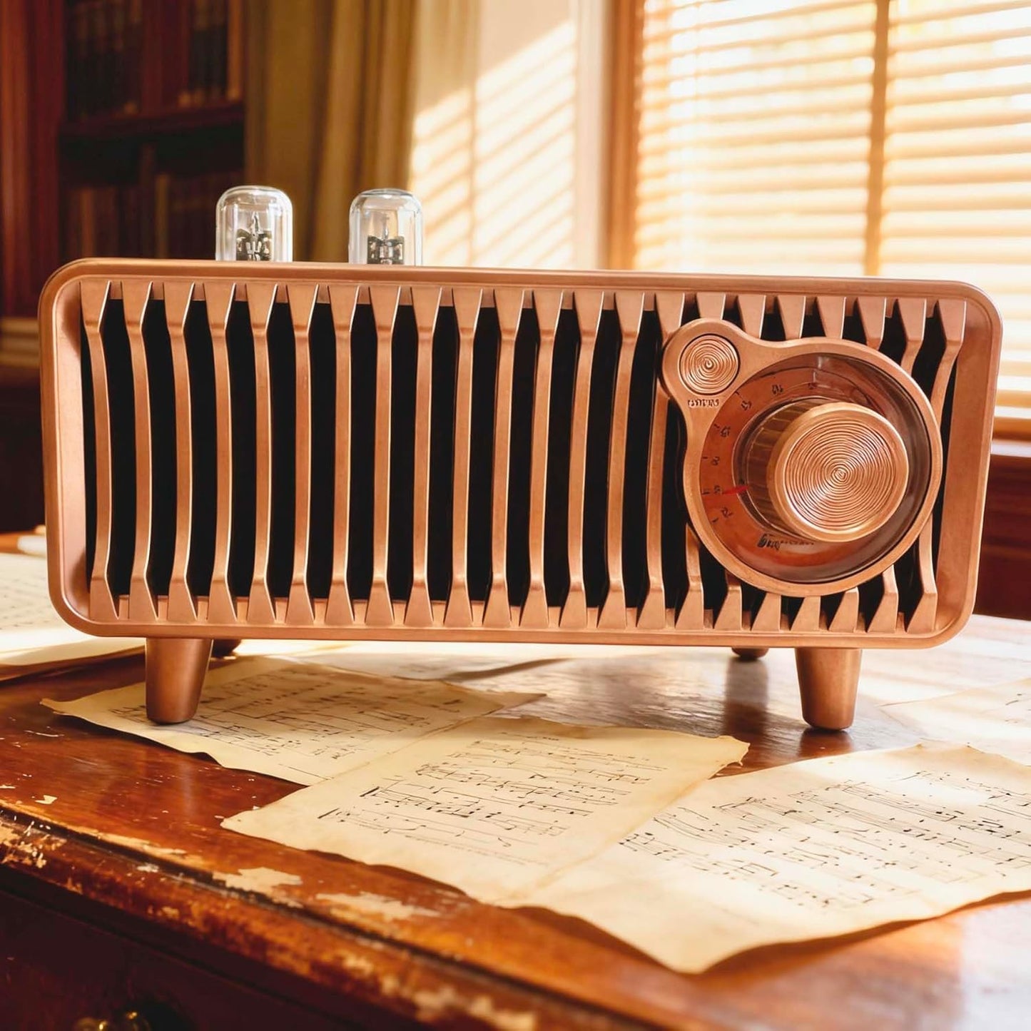 YIONGTAF AUX/USB/TF/MP3 Retro Portable Rechargeable FM Radio Bluetooth Speaker with Dual Speaker Stereo, Player, TWS
