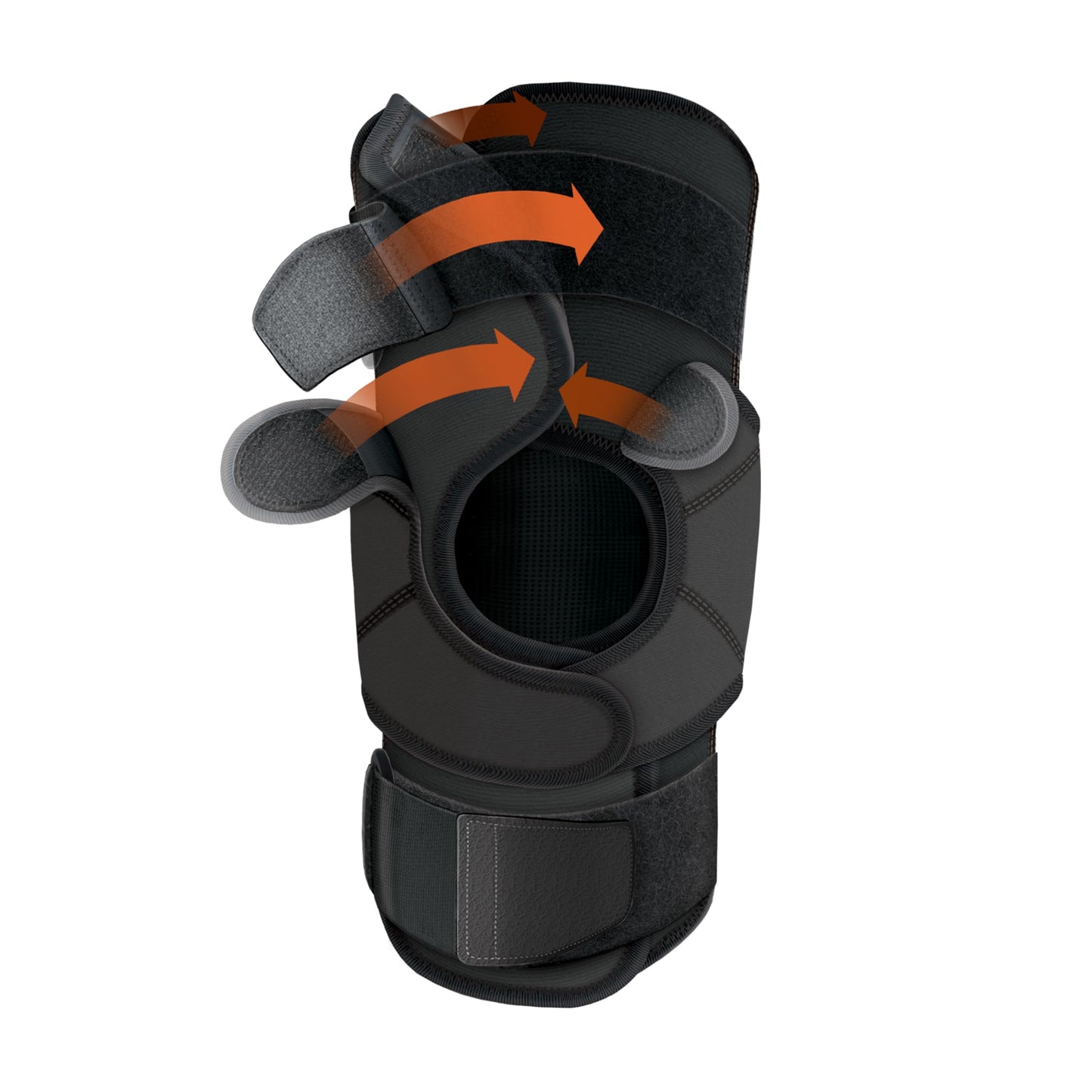 Shock Doctor Knee Brace Wrap, Knee Support for Patella Issues, Injury Recovery, Compression Support for Medial & Lateral Knee Stability, Single, Black, X-Large