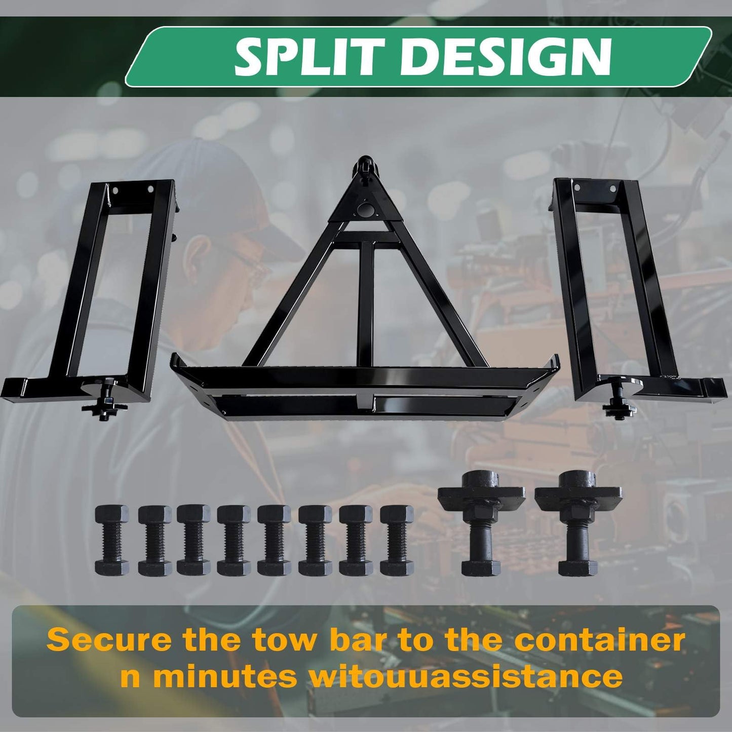 Trailer with Your Truck, the Container Trailer bar kit is Suitable for 20 'and 40' containers. The Newly Upgraded Split Design Makes it Easy to Store. Used for Parking Lots on Farms and ranches.
