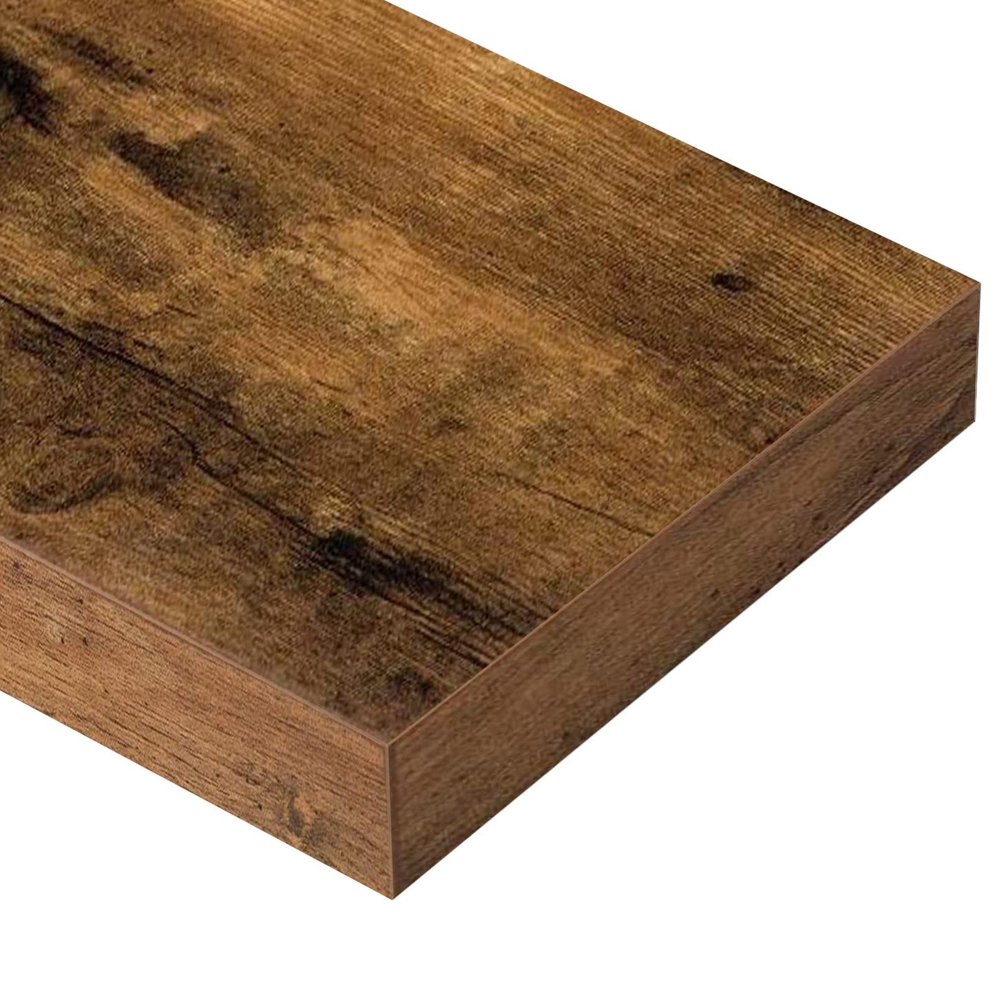 QEEIG Floating Shelves for Wall 31.5" Long - Wall Mounted Shelf Bathroom Kitchen Living Room Bedroom Farmhouse Home Decor Display Bookshelf Large 31.5 x 9.3 inch Set of 2, Rustic Brown (008-80BN)