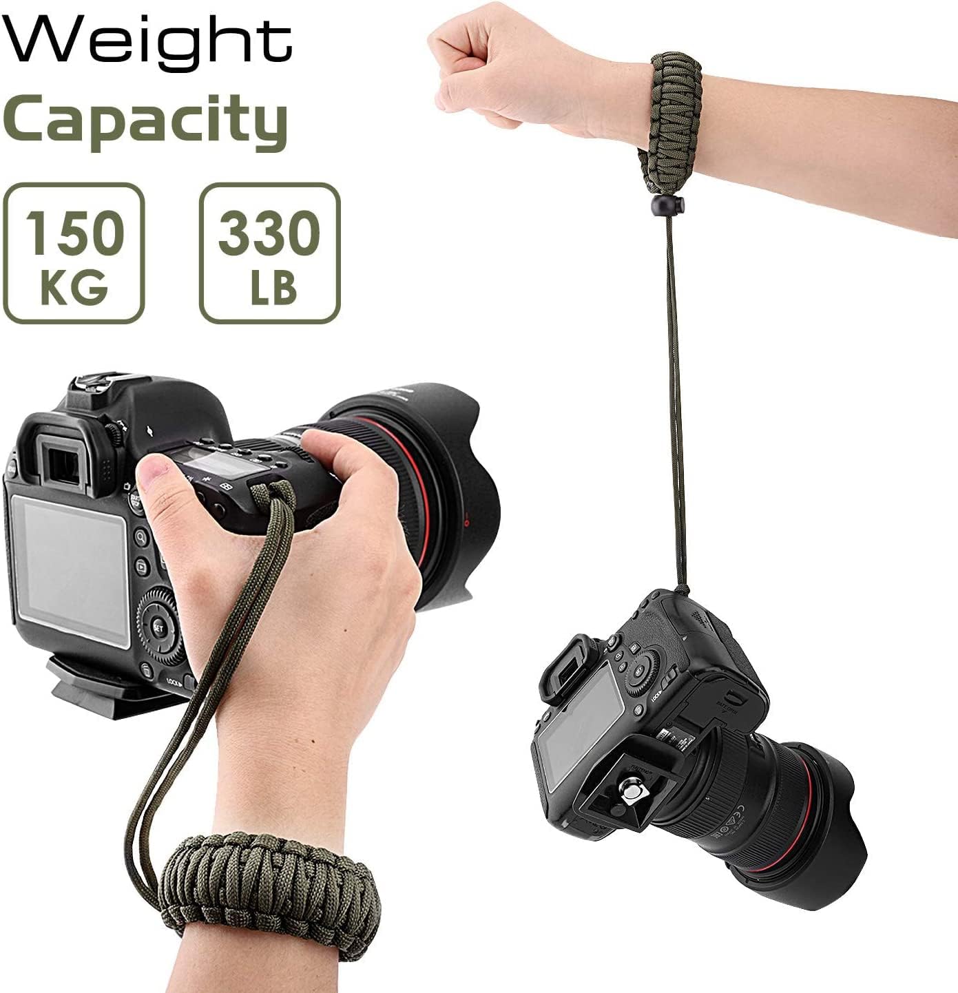 MoKo Paracord Nylon Braided Camera Hand Grip Strap for Video Camcorder/Binoculars/Nikon/Canon/Sony/SLR/DSLR Digital