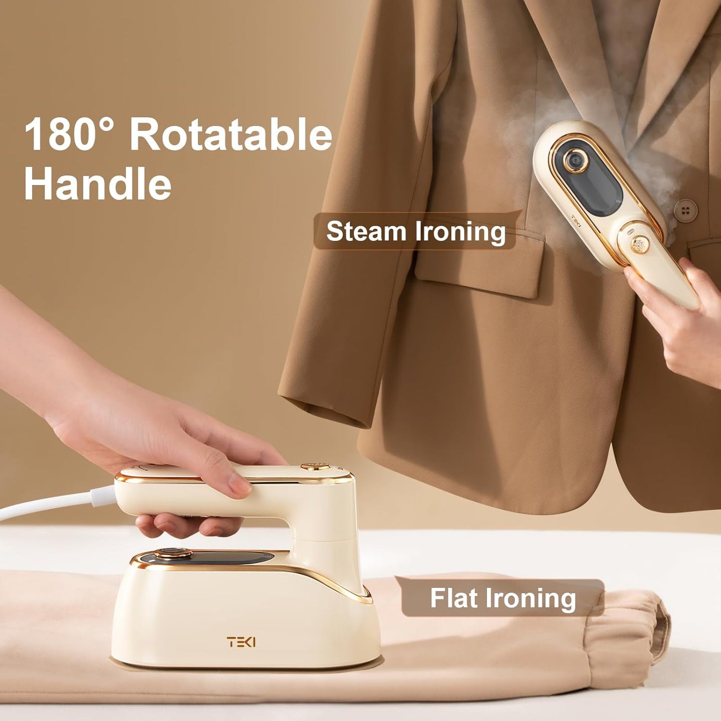 Skiennix Travel Steamer - Portable 1200W Garment Iron with 150ml Water Tank | Compact & Foldable Wrinkle Remover