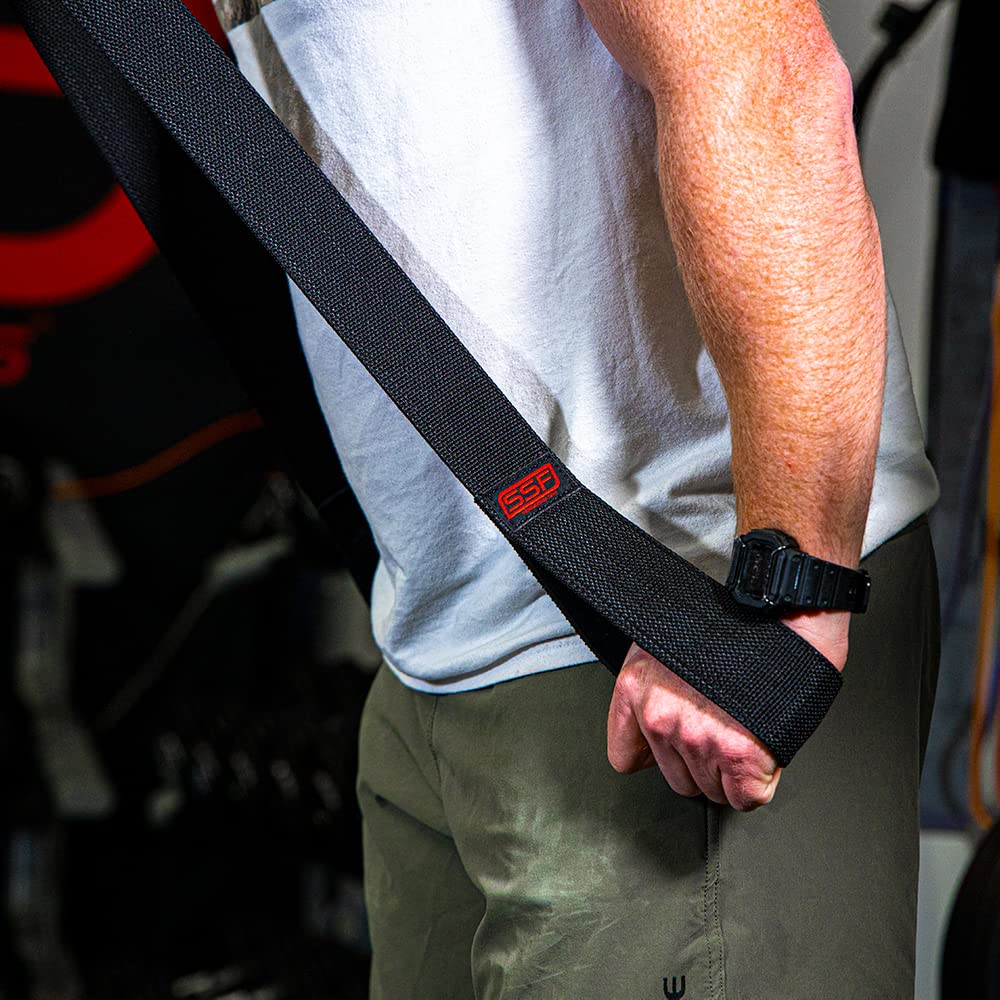 Serious Steel Fitness Ab Strap/Tricep Strap Cable Machine and Resistance Band Attachment (30")