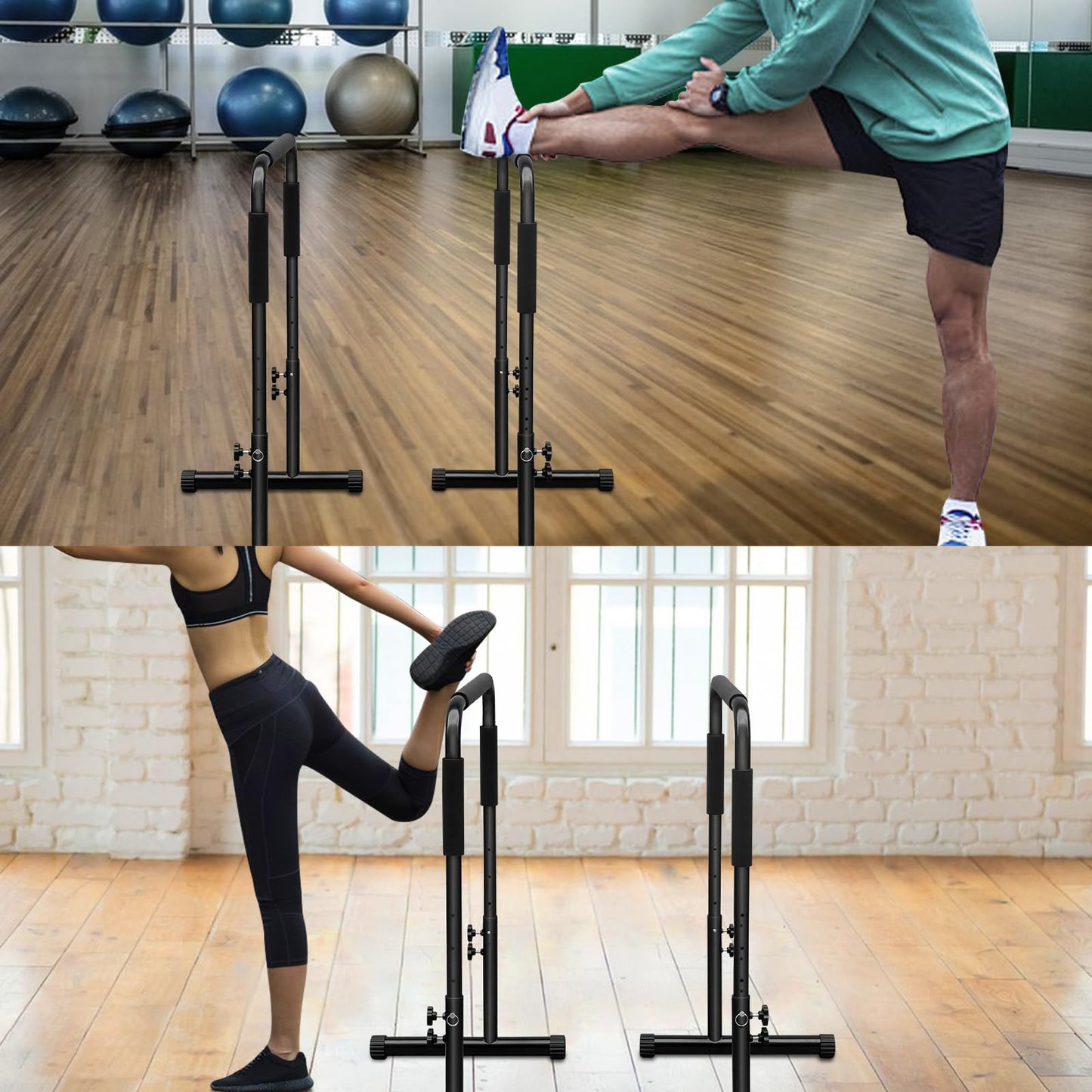Athfiner Dip Bar Adjustable Dip Stand Station for Home Fitness Workout Calisthenics Exercise Pull Up Stand Portable Parallel Bar