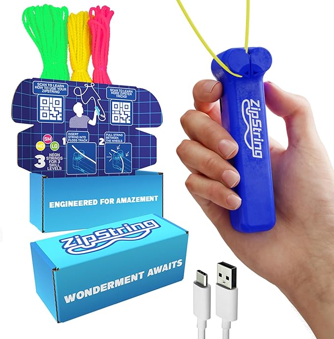 Original - As Seen on Shark Tank - Classic Rope Launcher Toy, Perfect for Kids & Adults - Fly a String Loop in The Air for Endless Tricks & Fun, Wonderment Awaits, Bold Blue