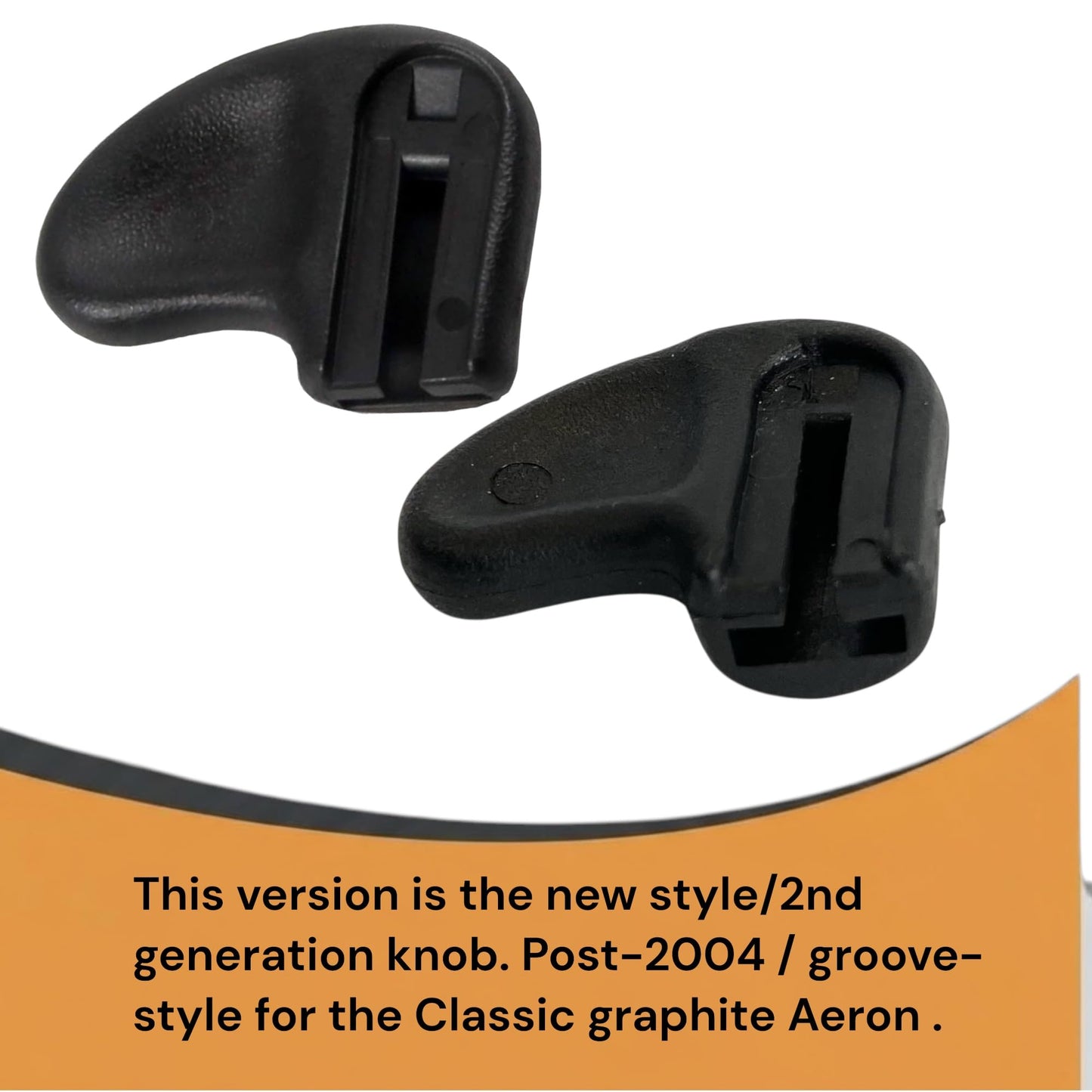 GCDI2020 3-Pack Replacement Knob Set for Post 2004 Classic Aeron Chair, Black (Graphite), Includes Height Adjustment, Rear Tilt, Forward Tilt Knobs, Fits Latest Version with Grooved/Flat Style Handles