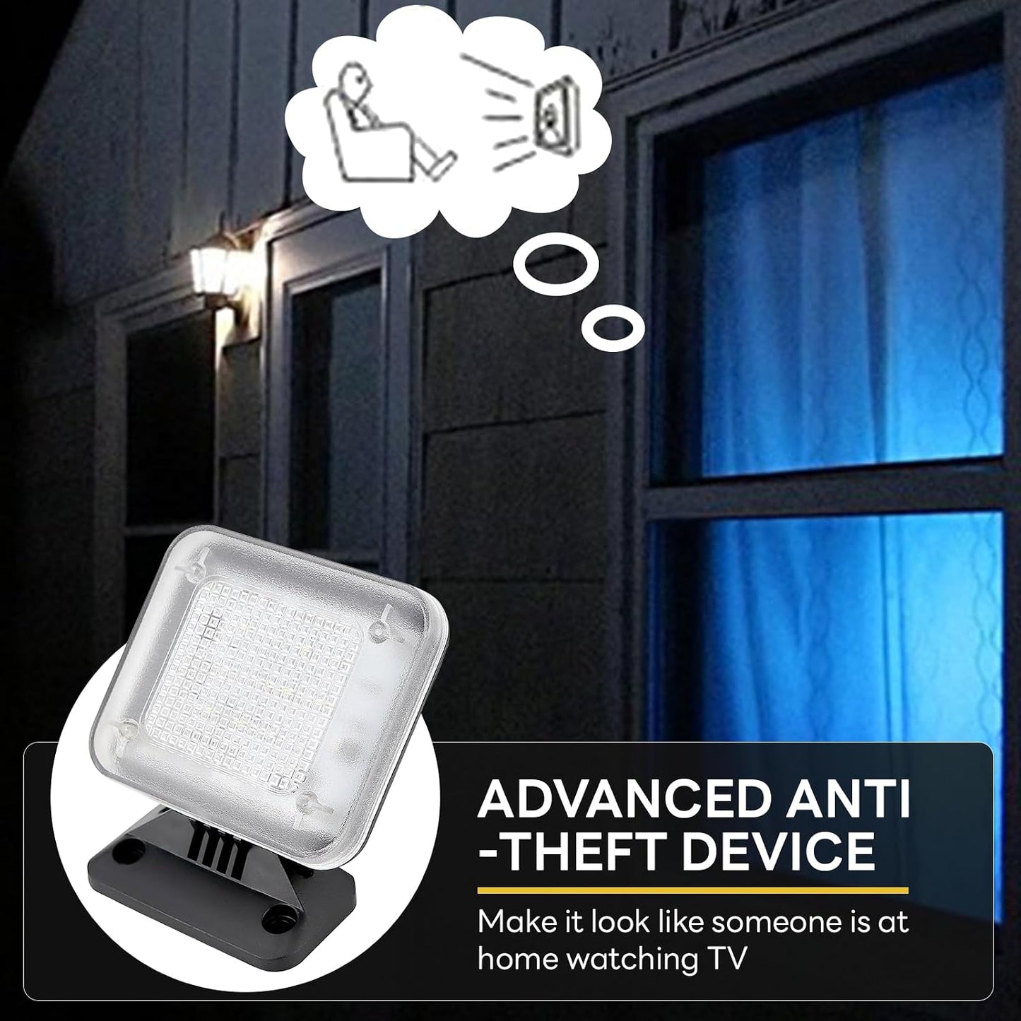 UPIQNG LED Fake TV Light Anti-Thief TV Simulator Burglar Deterrent Fake Television Home Security Light Crime Prevention