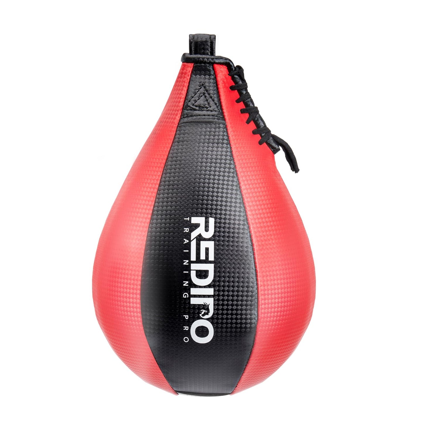 Redipo Boxing Speed Bag - PU Leather Speed Punching Bag, MMA Training Reflex Ball Boxing Equipment, Punching Bag Workout Kicking Training Home Gym Exercise Speed Ball (Black&Red)