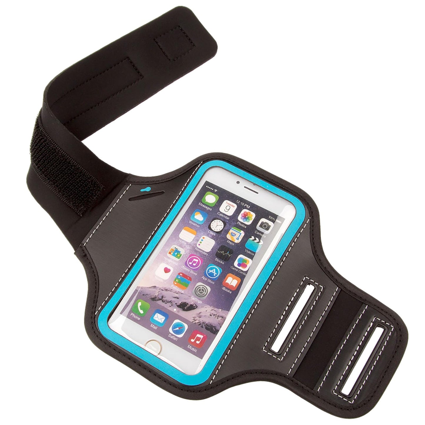 Waterproof Cell Phone Armband, 6.8 Inch x 3.2 Inch Enlarge Phone Bag Phone for Running, Footing, Sports and Mountaineering (Blue)