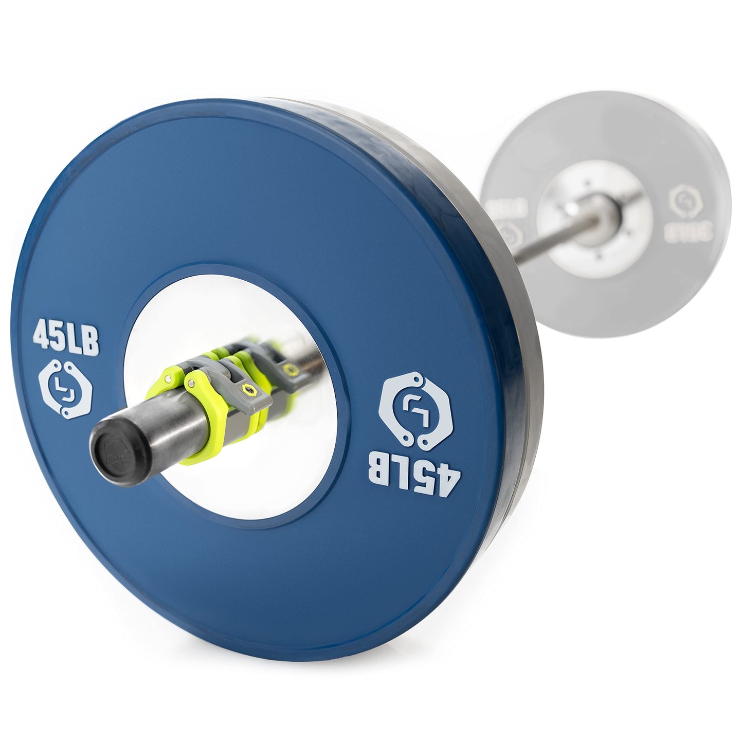 Lock-Jaw Barbell Collars HEX Olympic Barbell Clamps 2 Pcs – Heavy Duty Bar Clamps for 2” & 50mm Olympic Bars – Secure Weight Bar Clamps for Strength Training & Home Gym Accessories – Green