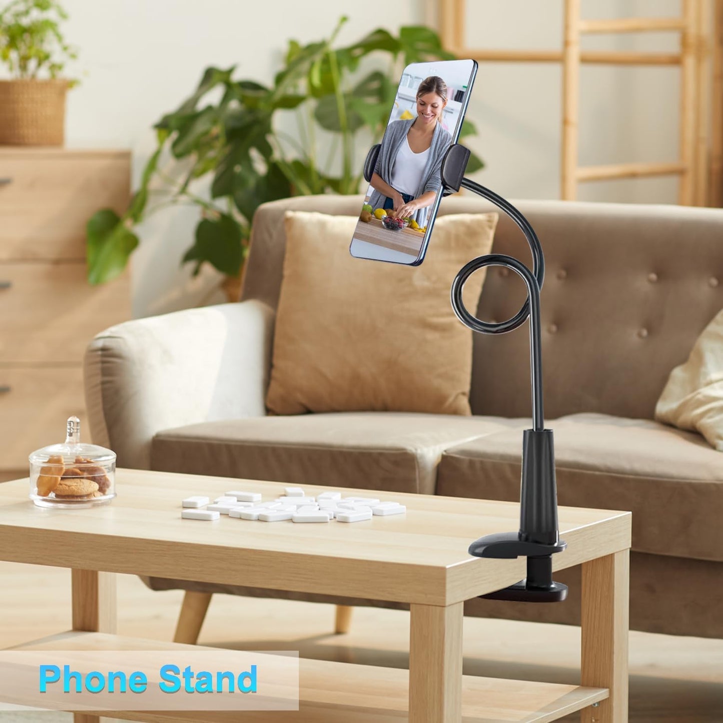 Khazylorr C922 C930e C920S C920 C615 C960 C920x 4K N60 Webcam Stand for Desk, Flexible Gooseneck Webcam Mount Holder