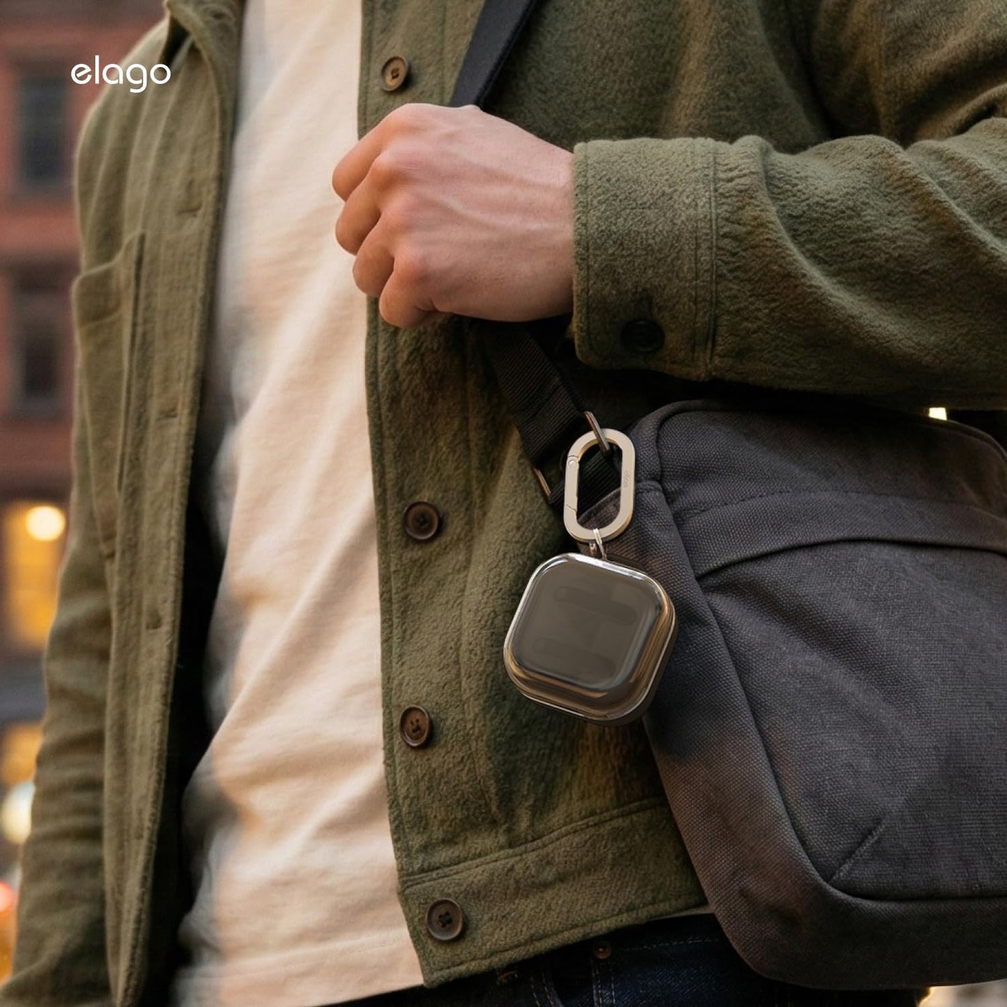 elago 4 4 Compatible with Samsung Galaxy Buds Pro Case & Galaxy Buds Case, Duo with Carabiner, Premium Silicone + TPU