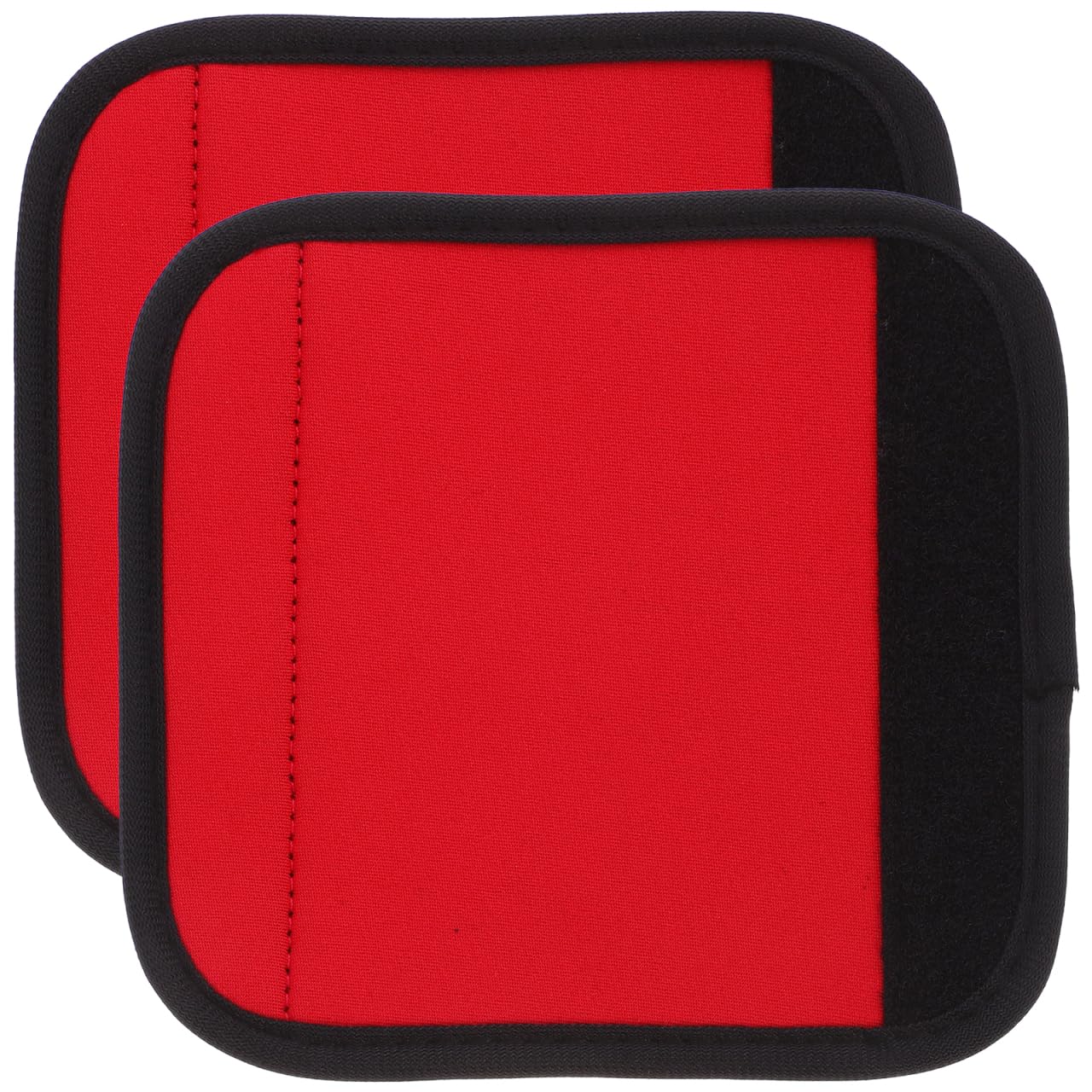 HANABASS 2 Pack Barbell Grip Pads, Red Polyester Dumbbell Handle Wraps for Weightlifting, Pull Up Bars, Powerlifting and Home Gym Training