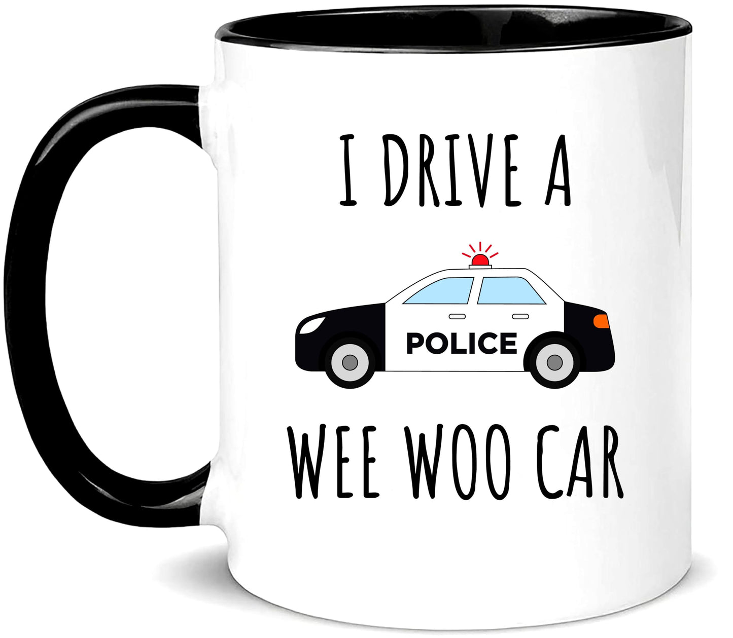 Awnpow Funny Police Officer Mug,Wee Woo Car Mug,Police Graduation Mug,11oz Ceramic Coffee Mug/Tea Cup