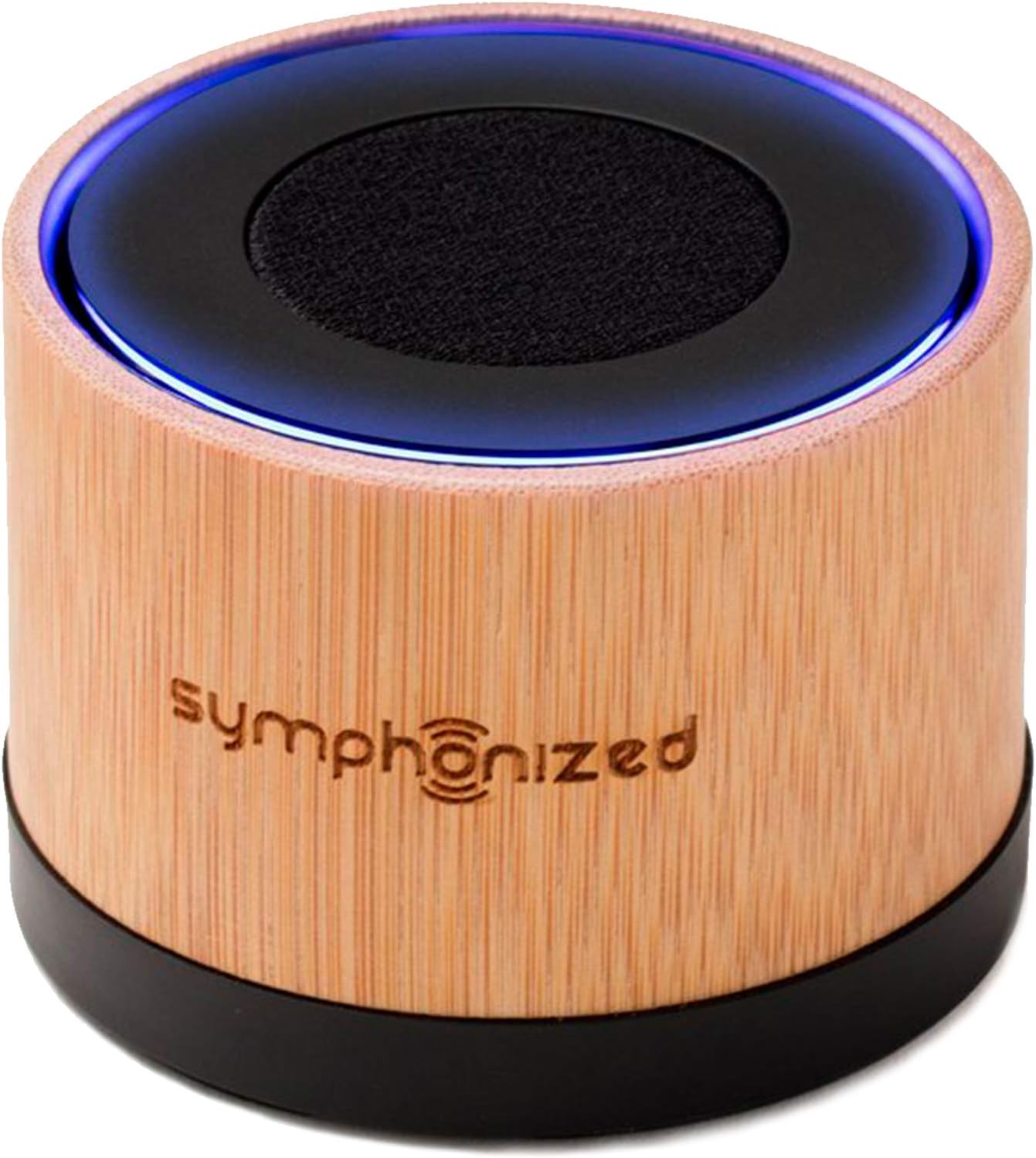 Symphonized Mp3 NXT Premium Genuine One Piece Solid Hand Carved Bamboo Wood Bluetooth Portable Speaker. Compatible
