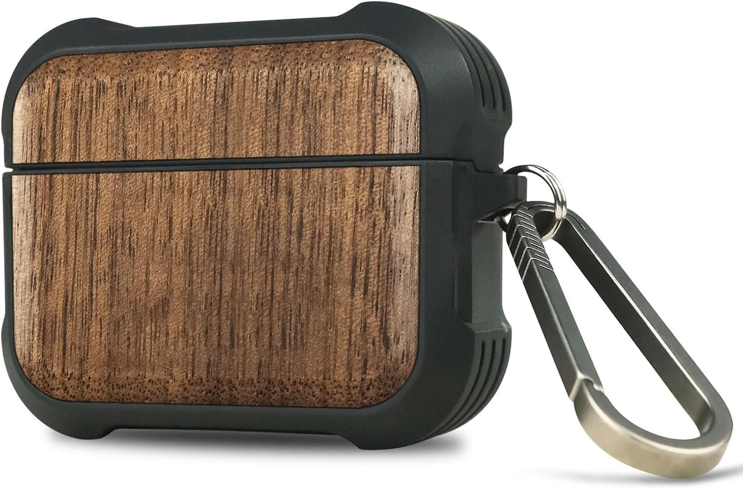 Carveit 2nd/1st Wooden Case for AirPods Pro Gen Case, Wood Artisan Engraved & TPU Shockproof Cover, Titanium Quick