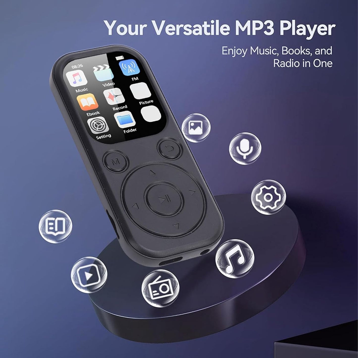 BONKZEBU MP3 MP3 8, 10.12 (32G Portable HiFi Music Player,Large Storage Capacity Player,HiFi Sound Quality Portable