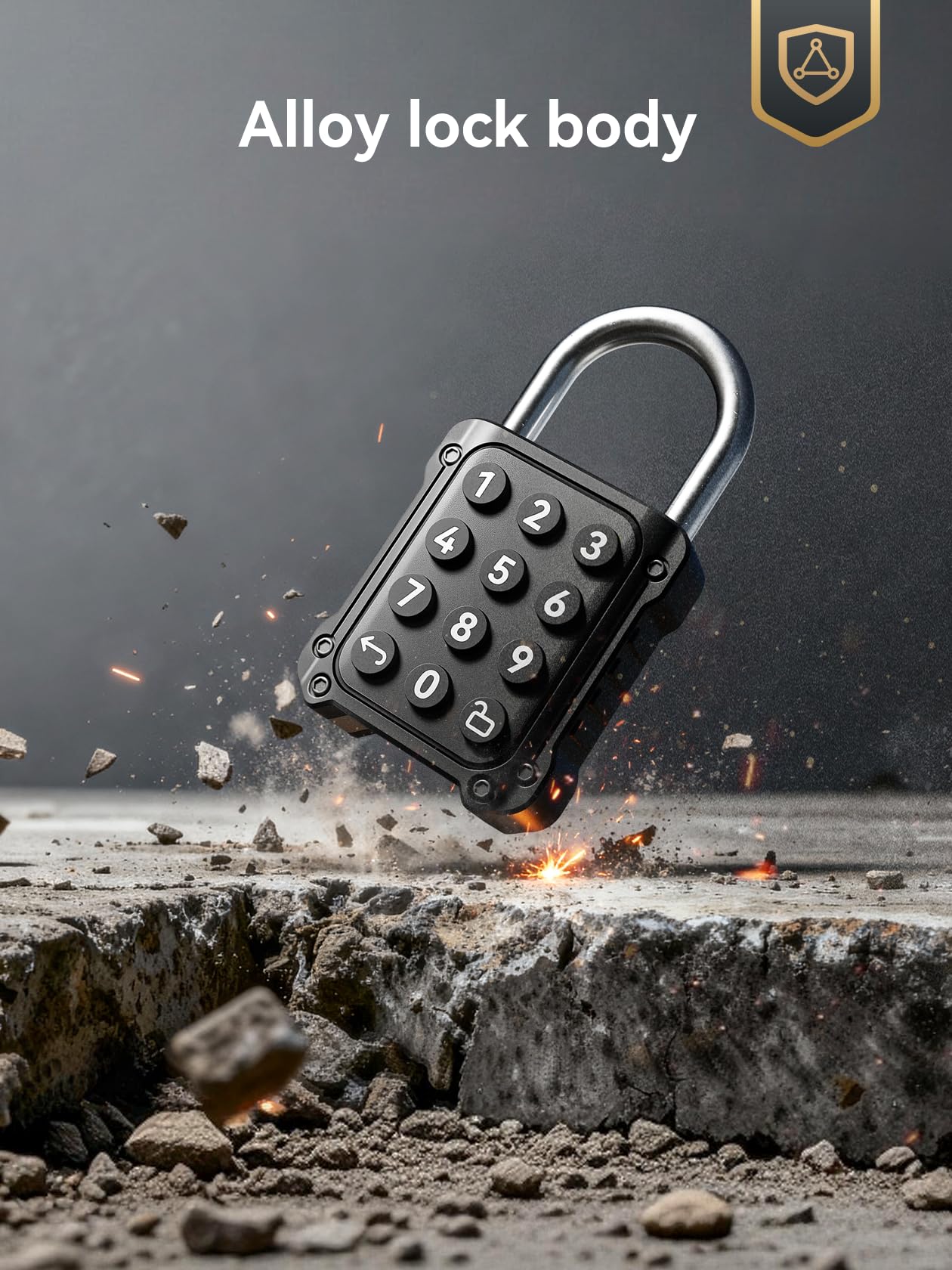 NexusLab Combination Lock, Locker Lock & Gym Locker Lock with TUYA App, High-Security, IP67 Rated, Zinc Alloy Anti-Corrosion, Perfect for Gym/School Locker, Privacy Safe