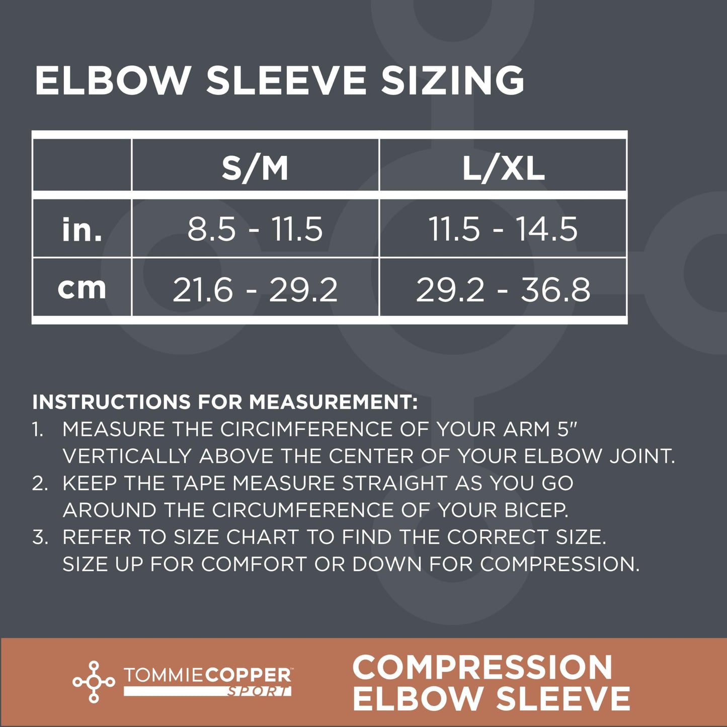 Tommie Copper Elbow Compression Sleeve (S/M, Black), 15-20 mmHg, 4D Stretch & Non-Slip Fit for Targeted Support, Patented Copper Znergy Fabric, Anti-Odor Benefits, Breathable Design