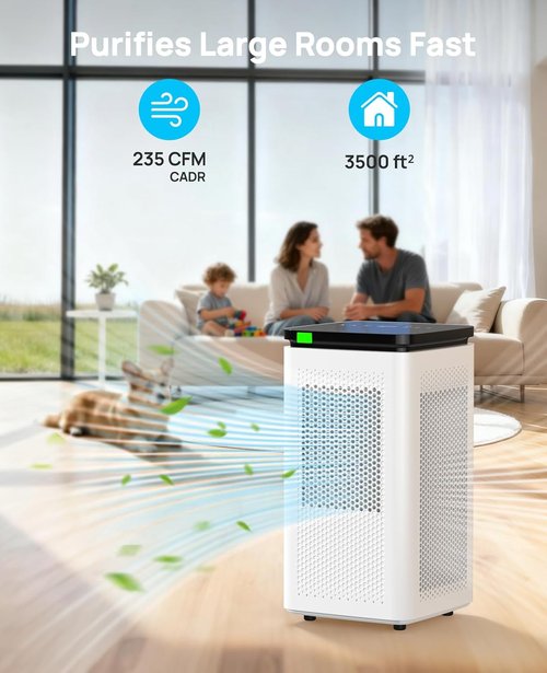 **Air Purifiers | H13 True HEPA Filtration for Large Rooms up to 3500 Ft² - 99.97% Allergen Removal**