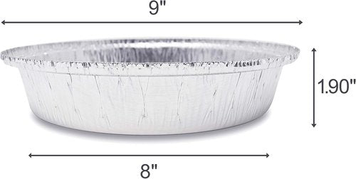 Fig & Leaf Premium 9-Inch Round Foil Pans - Heavy Duty Disposable Aluminum with Plastic Dome Lids | 45 Pack