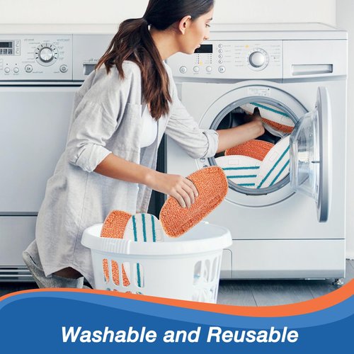 MXZONE 8 Pack Steam Mop Replacement Pads Compatible with PurSteam Steam Mop Cleaner 10-in-1, 4 Upgraded Ultra Cleaning Pads and 4 Microfiber Steamer Washable Reusable Pads Replacement