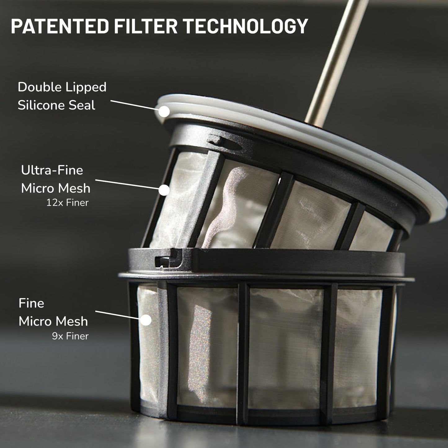 ESPRO P7 32 oz Brushed Stainless Steel French Press and 32 oz Replacement Micro-Filter