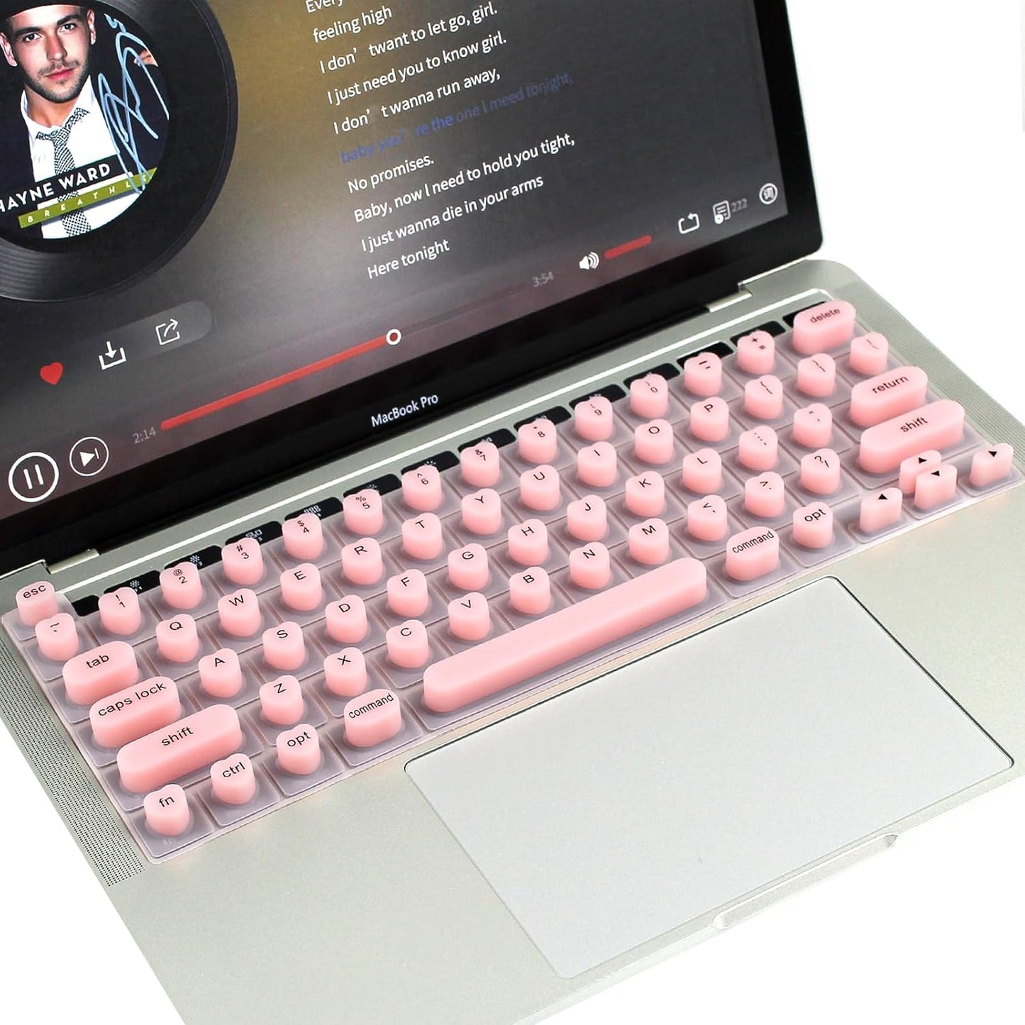 Luxe Louise 13"/14"/15"/16" 2020-2025 Keyboard Cover for Long Nails, Acrylic Gel Nails - Silicone Keyboard Protector