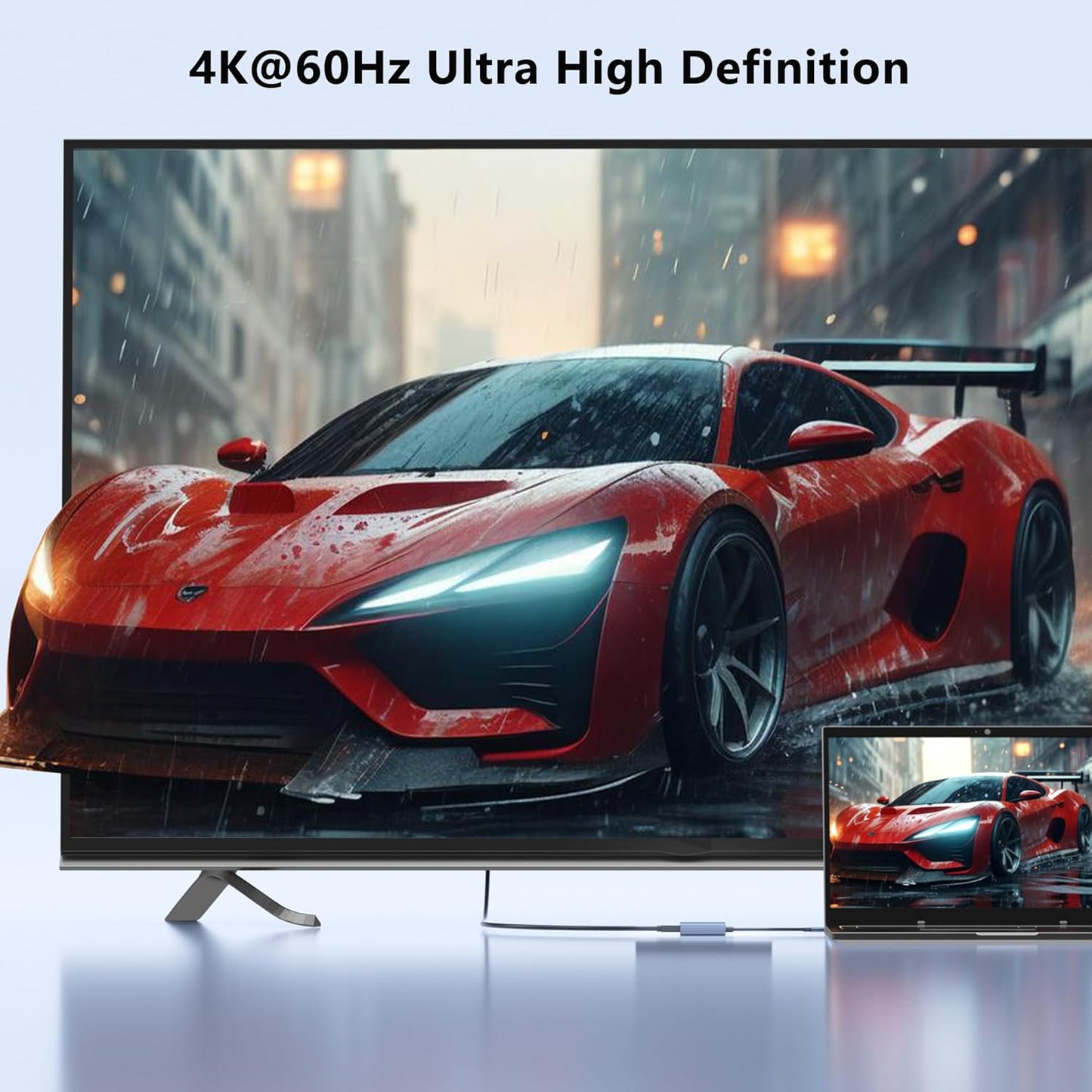 Movcle 4K@60Hz 1 2 USB C to Dual Displayport Adapter for Mac/Dell/HP Laptop, Displayport Splitter in Out for Dual