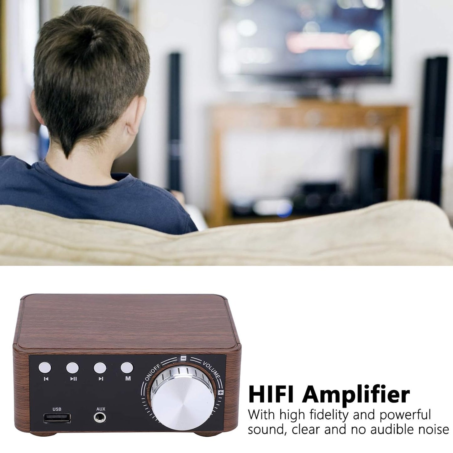 50W TPA3116 Audio Amplifier, USB Digital Bluetooth Amplifier Chip HiFi Stereo AMP Small Memory Card Player Audio
