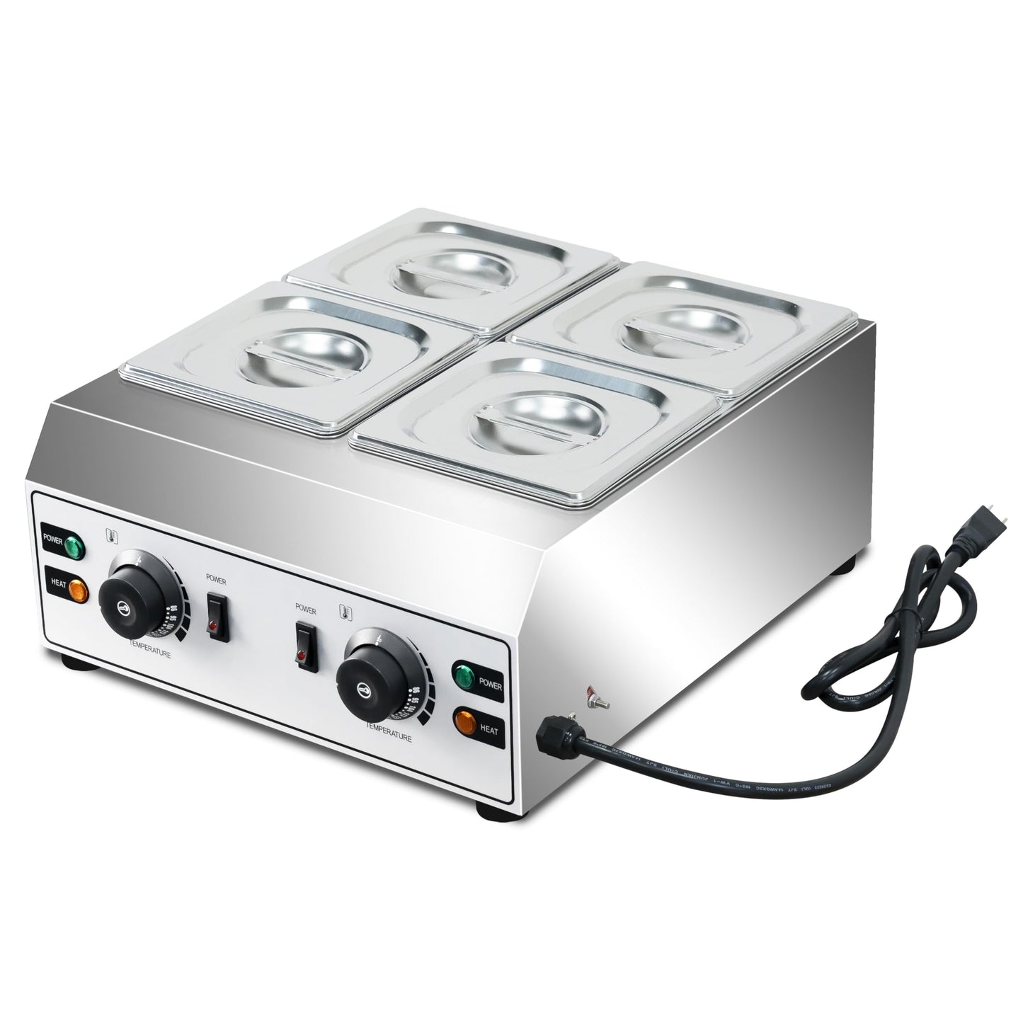 Chocolate Melting Pot 4-Tanks Commercial Chocolate Tempering Machine Chocolate Tempering Pot 2000W Electric Chocolate Melter Pot Chocolate Warmer for Milk Coffee Cheese