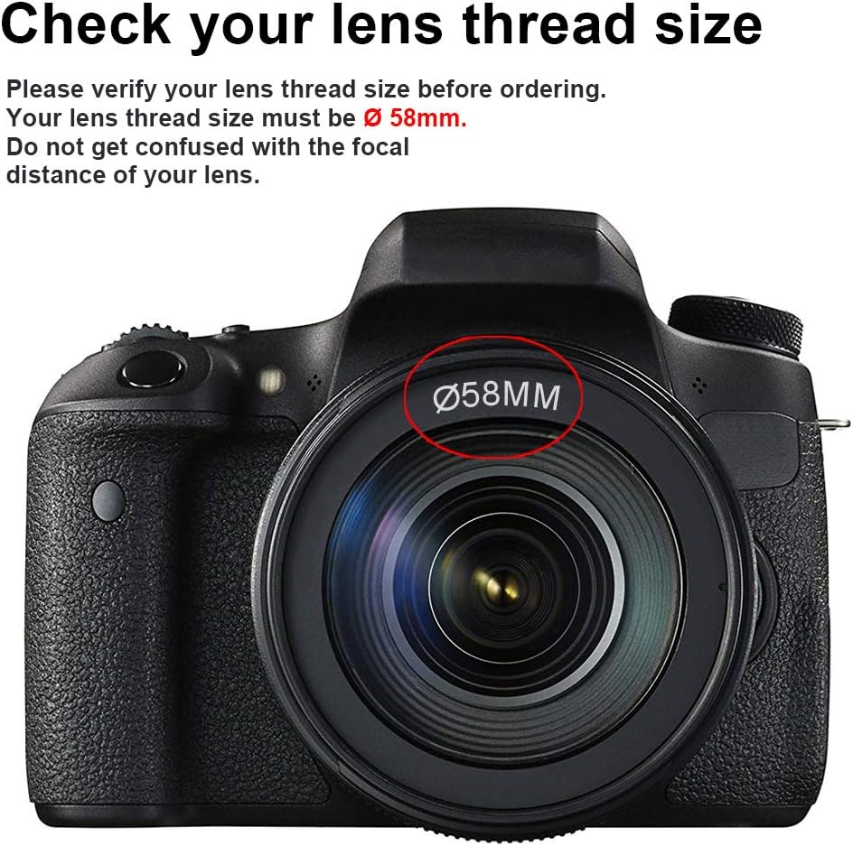Tectra 58MM 0.43x T7 T7i T6i T6s T6 SL2 SL3 70D 77D 80D 1100D 700D 650D 600D 550D 300D 100D Professional HD Wide Angle