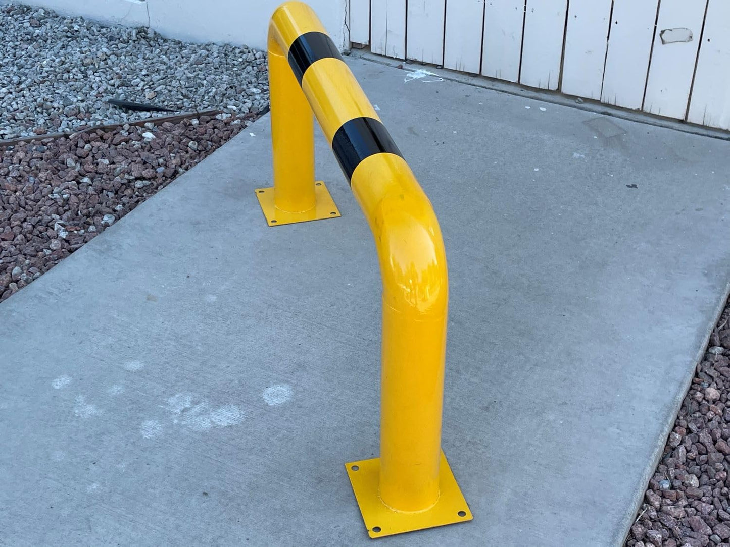 Sandbaggy High Profile Machine Safety Guard (24" H x 48" L) - Fixed Industrial Barrier Guards - Vehicle Impact Protection - Yellow Finish (1)