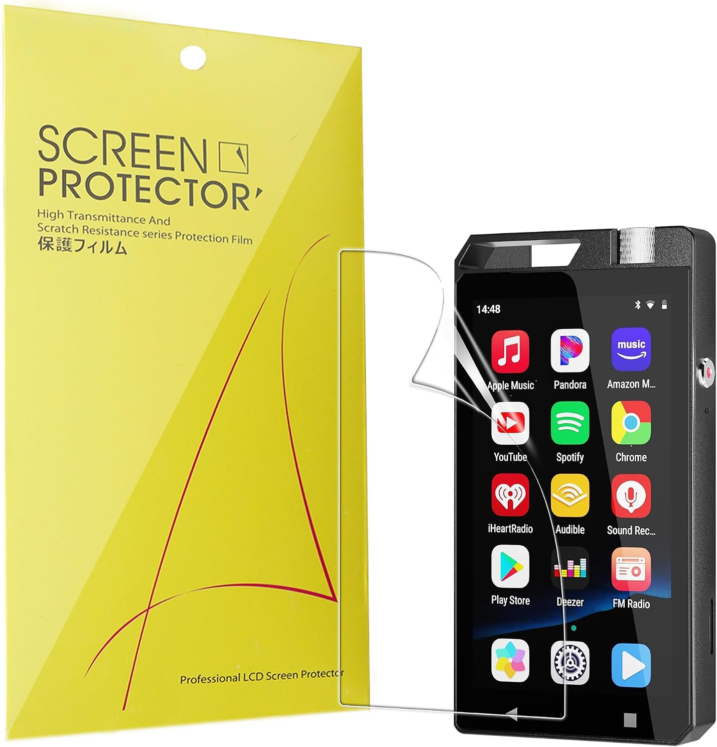 Lamshaw M50 MP3 [6 Pack] M50 4" MP3 (6 Pack) Compatible for Aiandcc Player Screen Protector, Full Coverage TPU Clear
