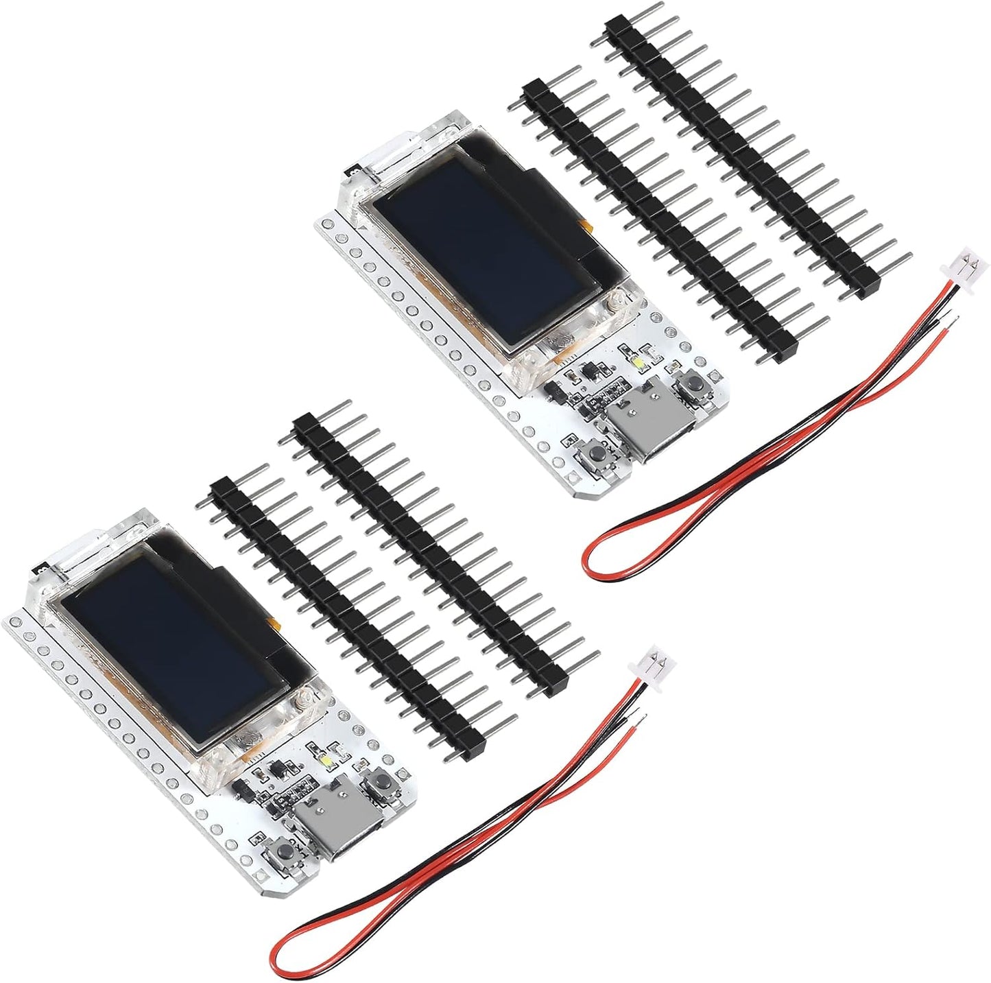 AITIAO 2PCS ESP32 V3 ESP-32 0.96 Inch CP2012 ESP8266 OLED WiFi Kit Type-C Blue OLED Display WiFi+Bluetooth Internet