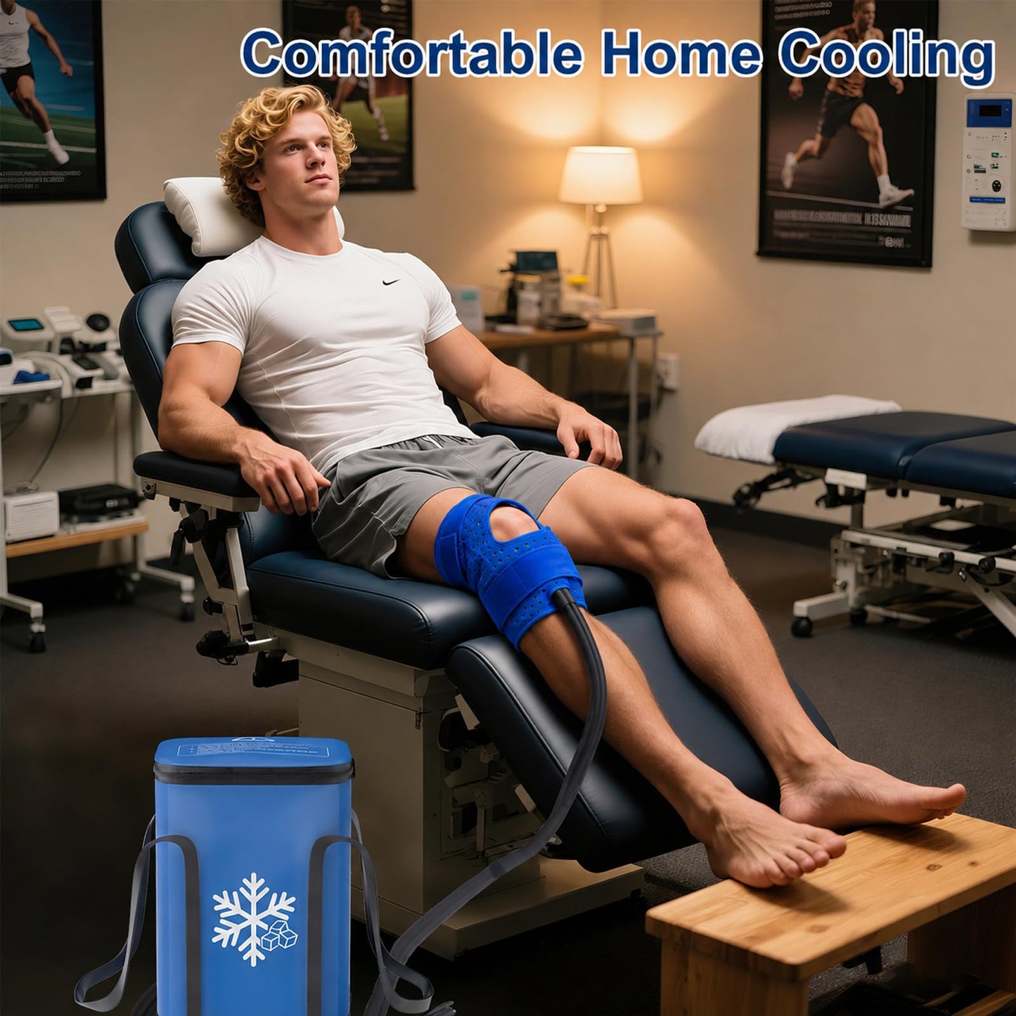 Ice Machine for Knee After Surgery,16QT Quiet Cold Therapy Machine for Knee Replacement with Auto Timer, Leak-Proof Design & Adjustable Flow,Multi-Joint Ice Pads