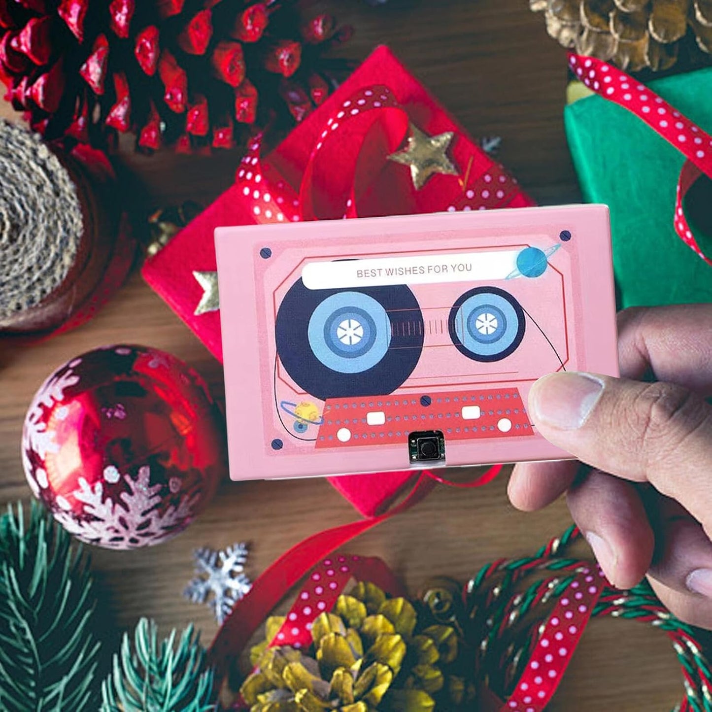 LIURONGNI Cassette 30/60/300 Voice Recording Tape Gift Seconds Message Recorder Customizable Sound Greeting Card