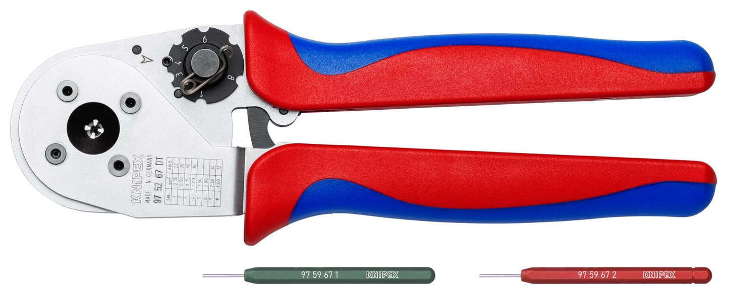 KNIPEX Tools 97 52 67 DT Crimping Pliers - Four-Mandrel For DT Contacts, 9"