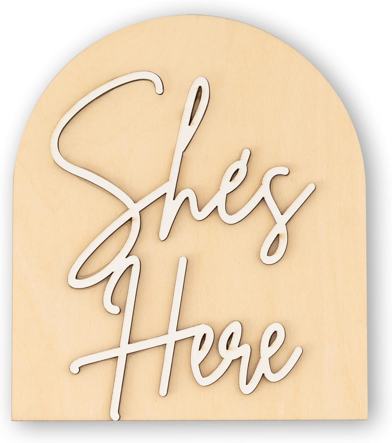 Shes Here Wooden Sign,Gender Reveal Announcement Sign,It's A Girl It's a Boy Photo Prop Surprise,Baby Photo Prop