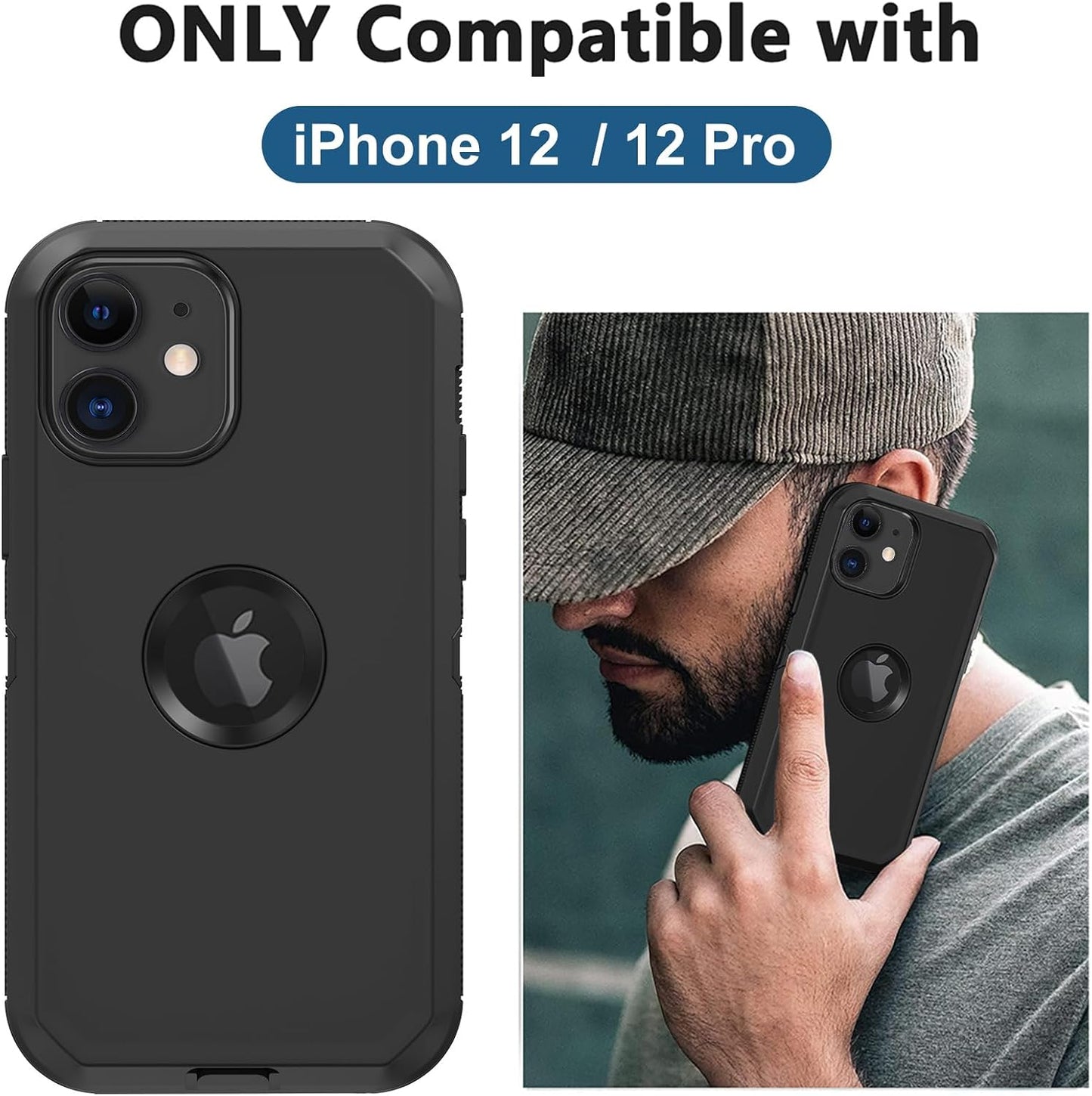 Aimoll-88 12 12 2 12/12 2 for iPhone Case, iPhone Pro Case, with Screen Protector Heavy Duty Drop Protection Shockproof