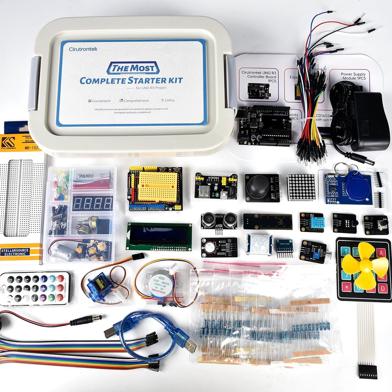 R3 Programming Most Complete Starter Kit for UNO Project Electronics Starter Kit with Tutorial Compatible with IDE STEM
