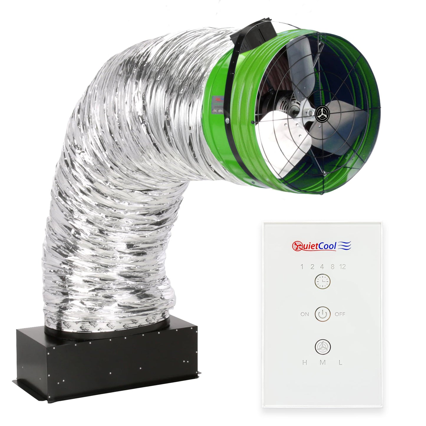 Quietcool QC ES-7000 RF Energy Saver Advanced Whole House Fan with Wireless Control - Up to 6878 CFM - As low as 164 watts - Two Speed - Covers up to 3,439 SQFT - 10 Year Warranty