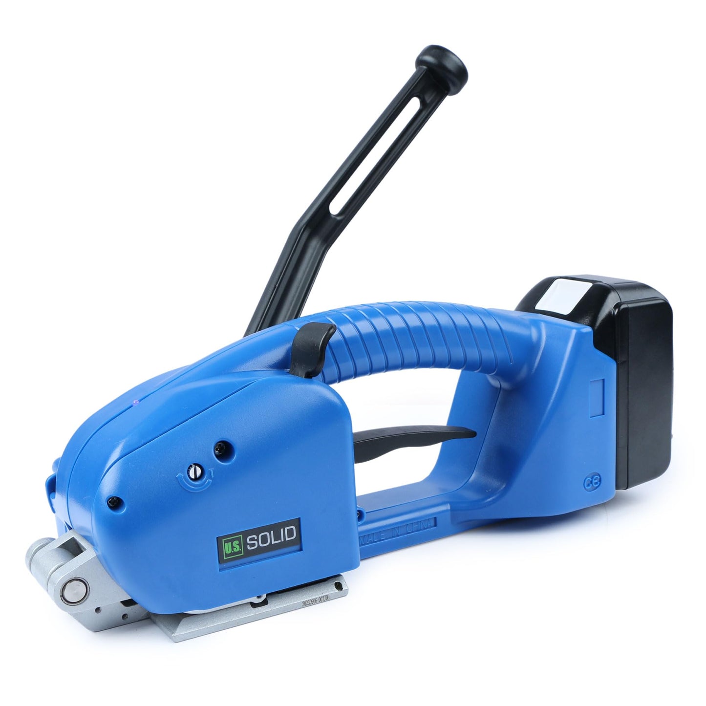 U.S. Solid Electric Strapping Machine, Handheld Semi-Automatic Banding Tool for 1/2"-5/8" PP&PET Straps, Adjustable Tension, 2x 3000mAh Rechargeable Batteries, Cordless Pallet Baler for Medium Package