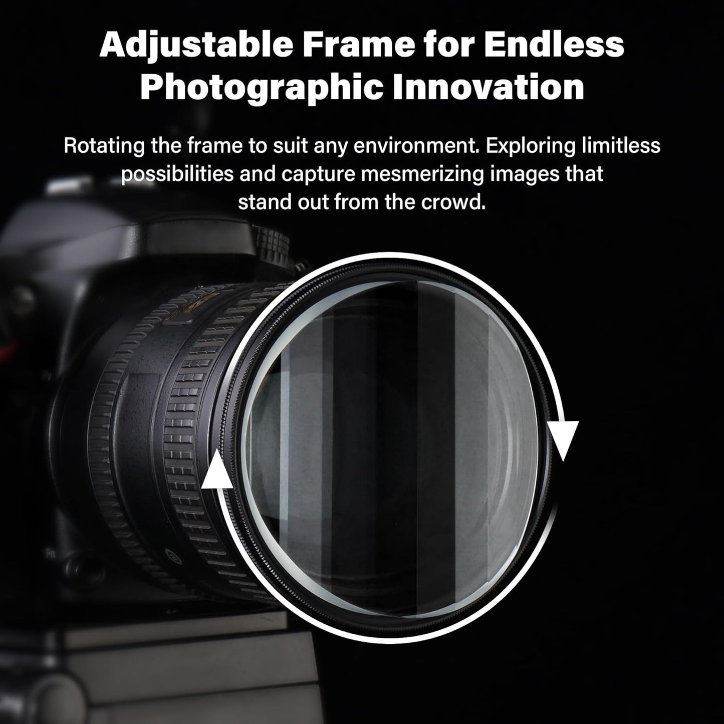 Walking Way 49mm Linear Prism Filter for Camera Lenses Creative Photography Premium Material with Foreground Blur