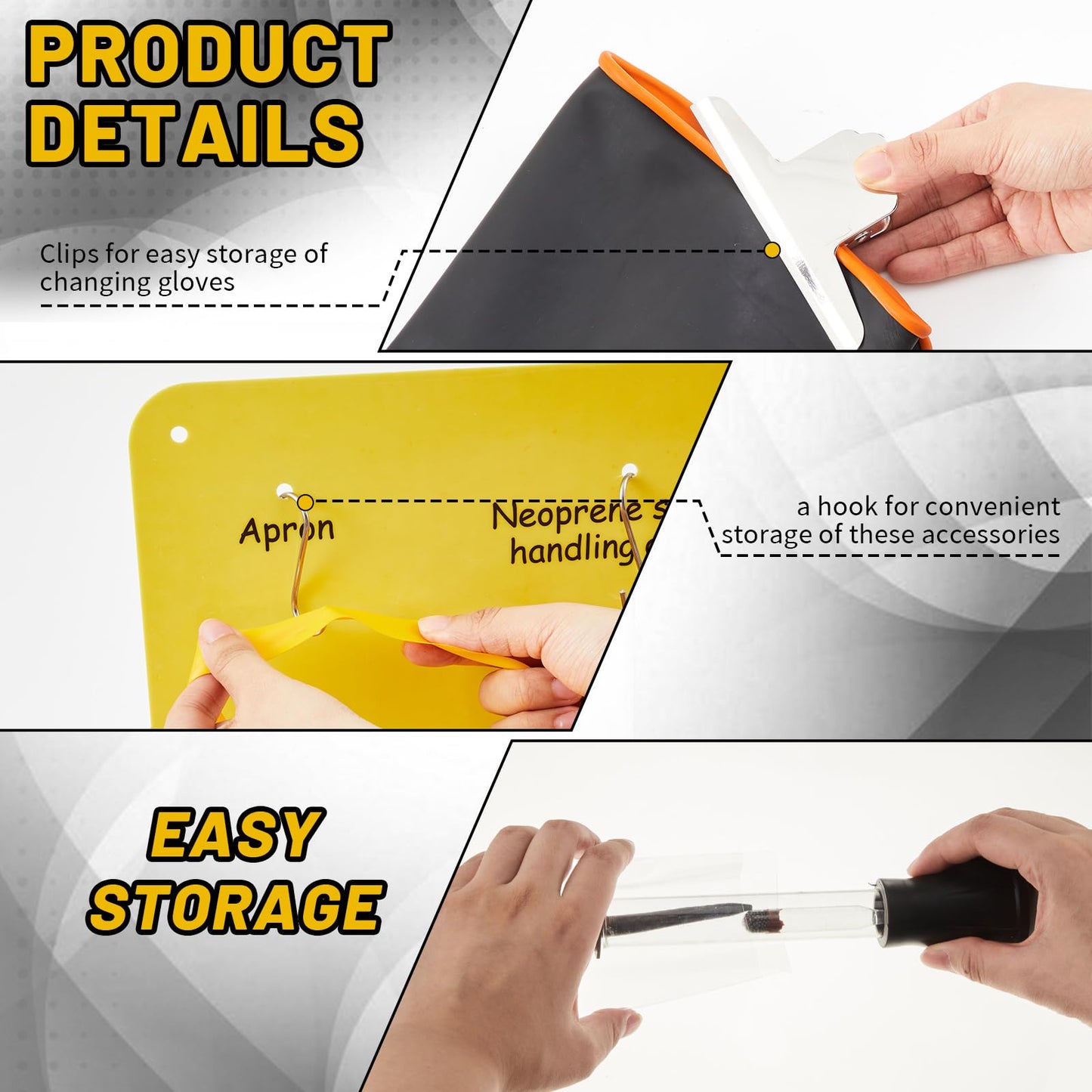 7 Pcs Complete Forklift Battery Protective Handling PPE Kit, PPE Equipment for Lift Battery Water Handling, Propane Tasks, Warehouse Safety Gear Storage