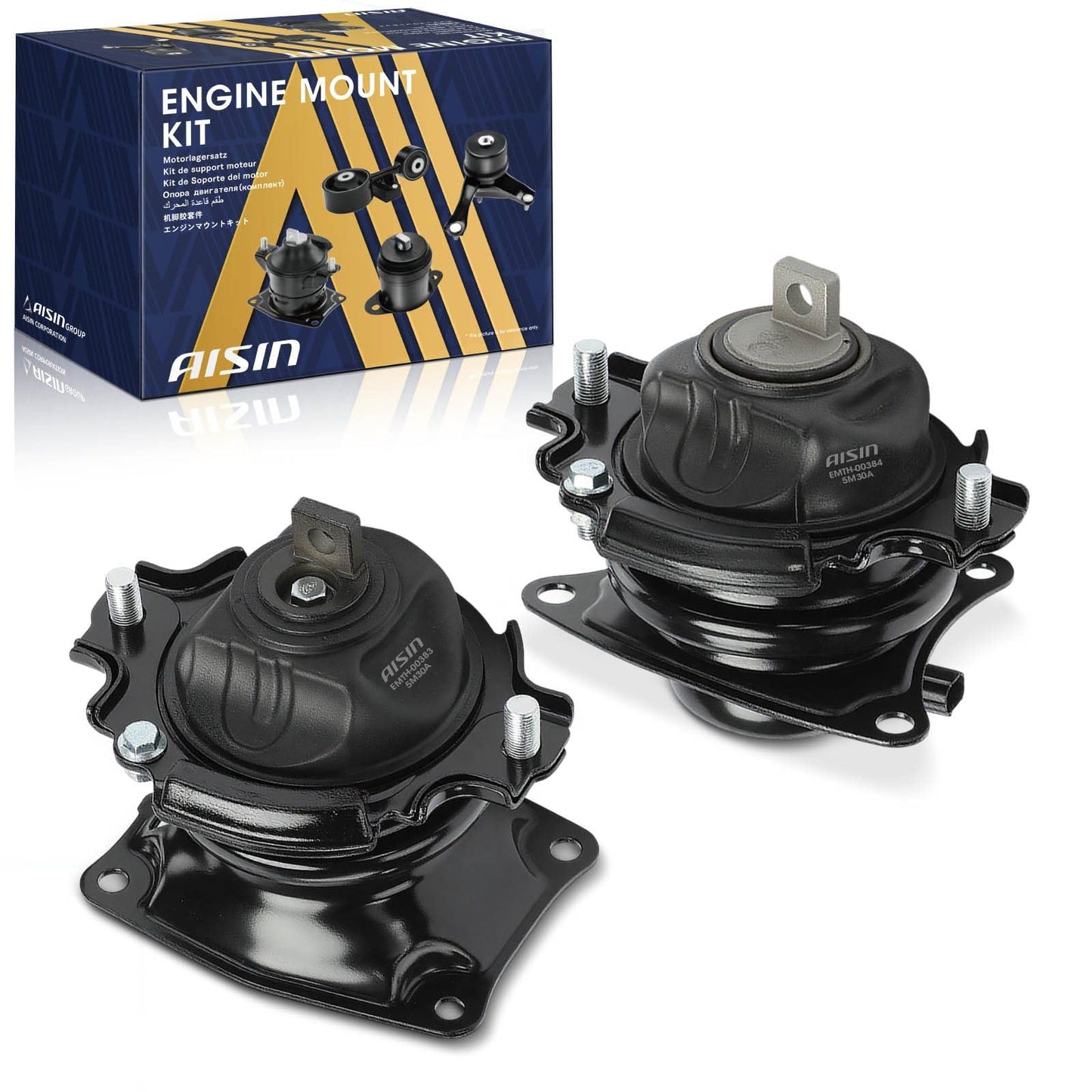 AISIN AFTERMARKET EMTH-20755 2Pcs Engine Motor Mount - Compatible with Acura RDX 2013-2018 - V6 3.5L